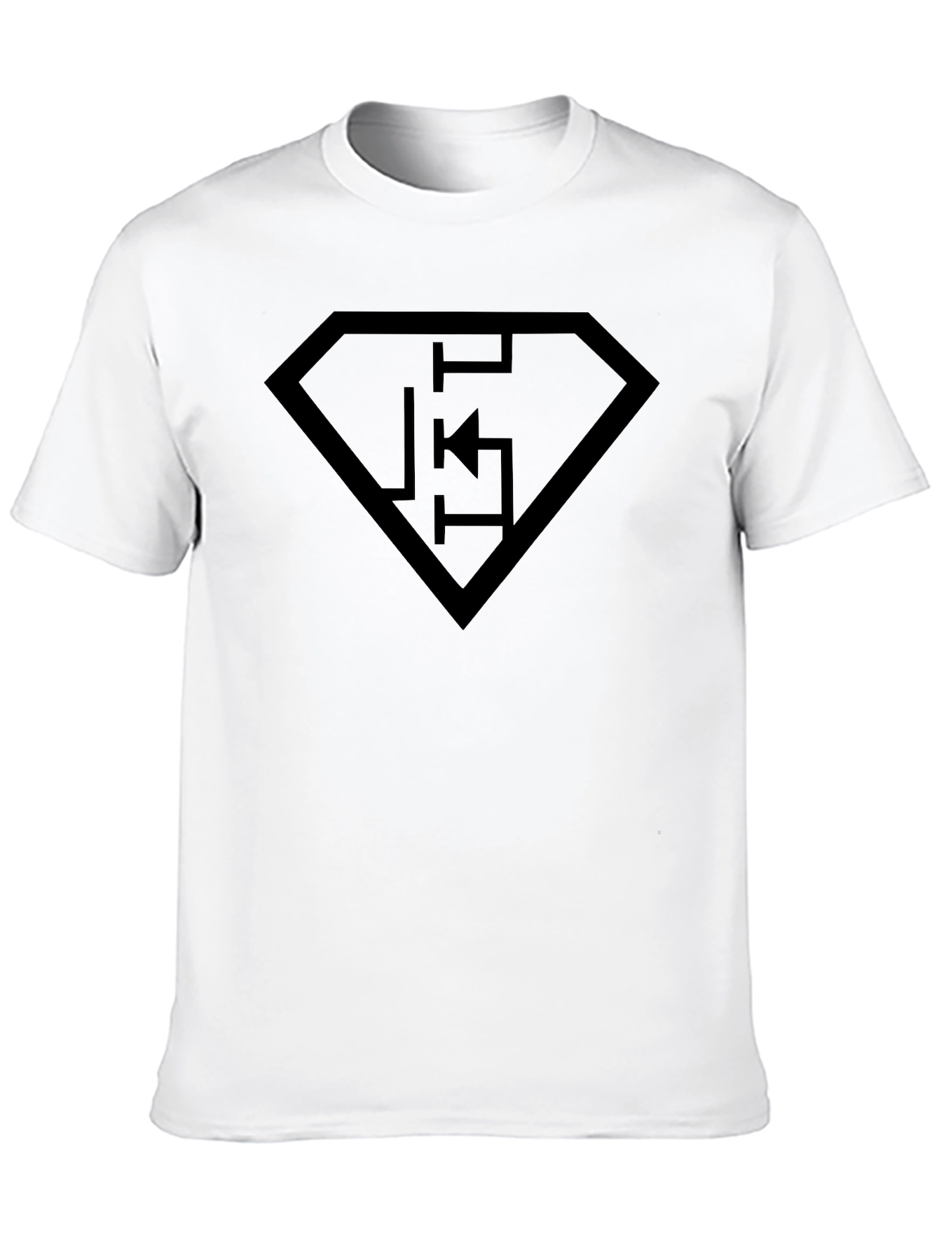 Diamond Logo Black T-Shirt - Modern Design