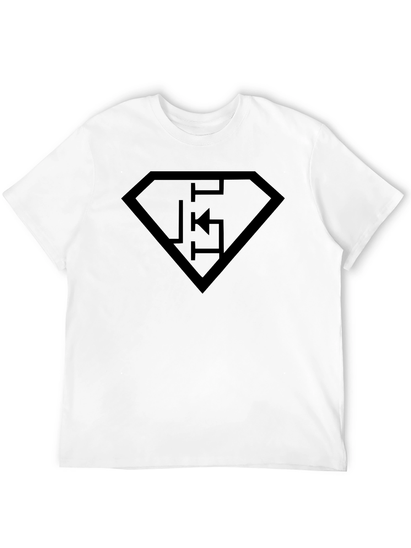 Diamond Logo Black T-Shirt - Modern Design
