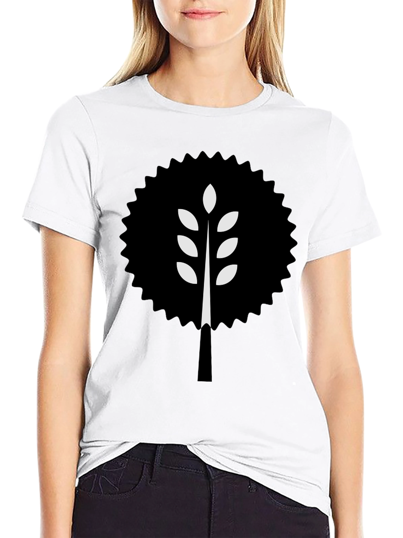 Modern Wheat Tree Graphic T-Shirt