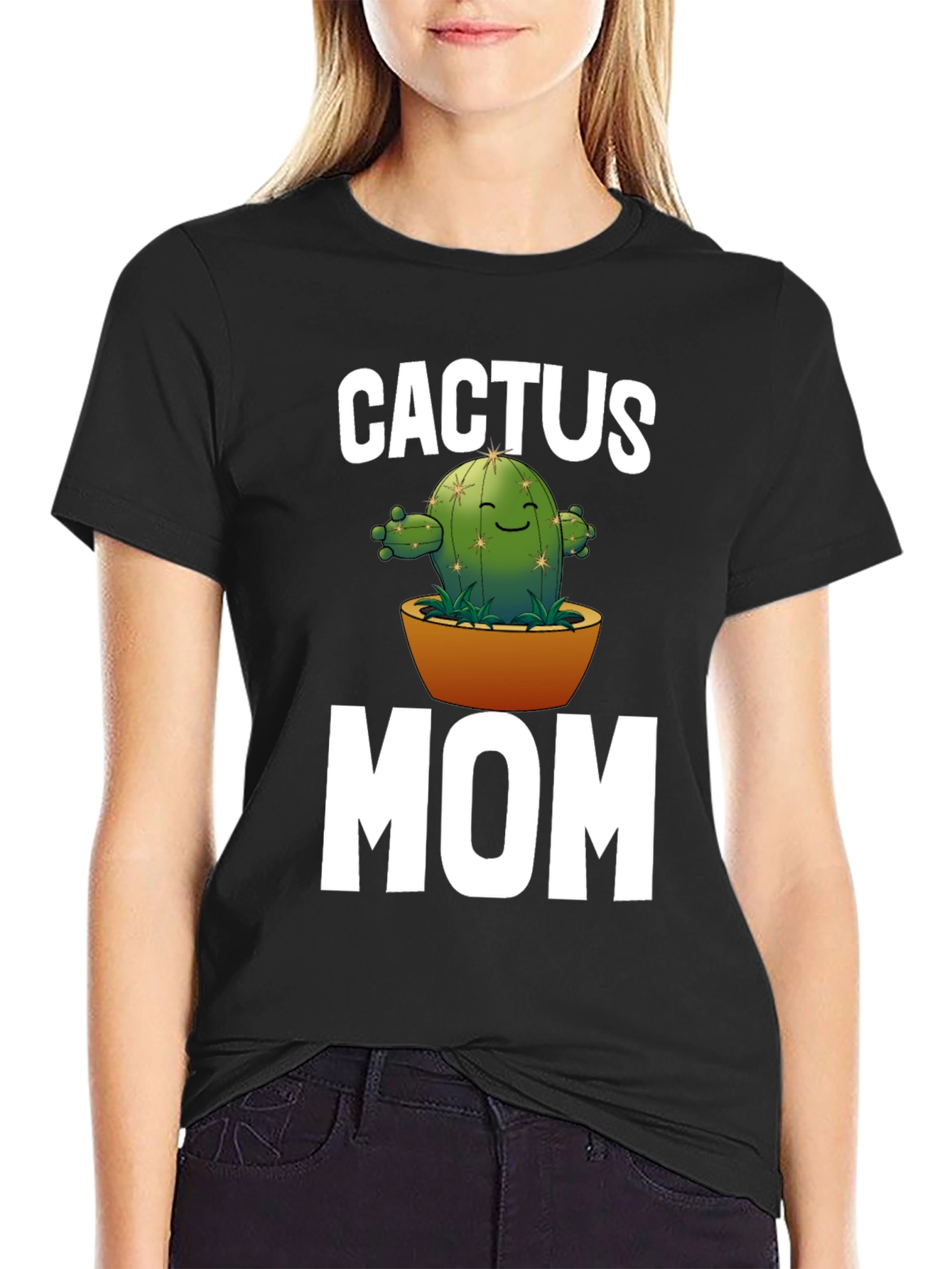 Cactus Mom Graphic T-Shirt - Black Unisex Tee