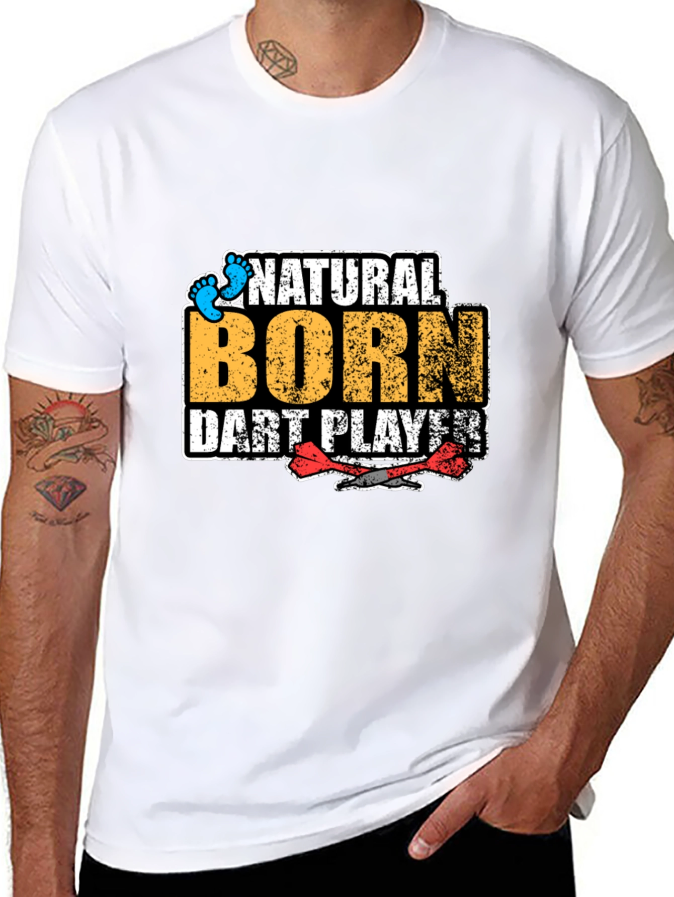 Natural Born Dart Player Graphic Tee