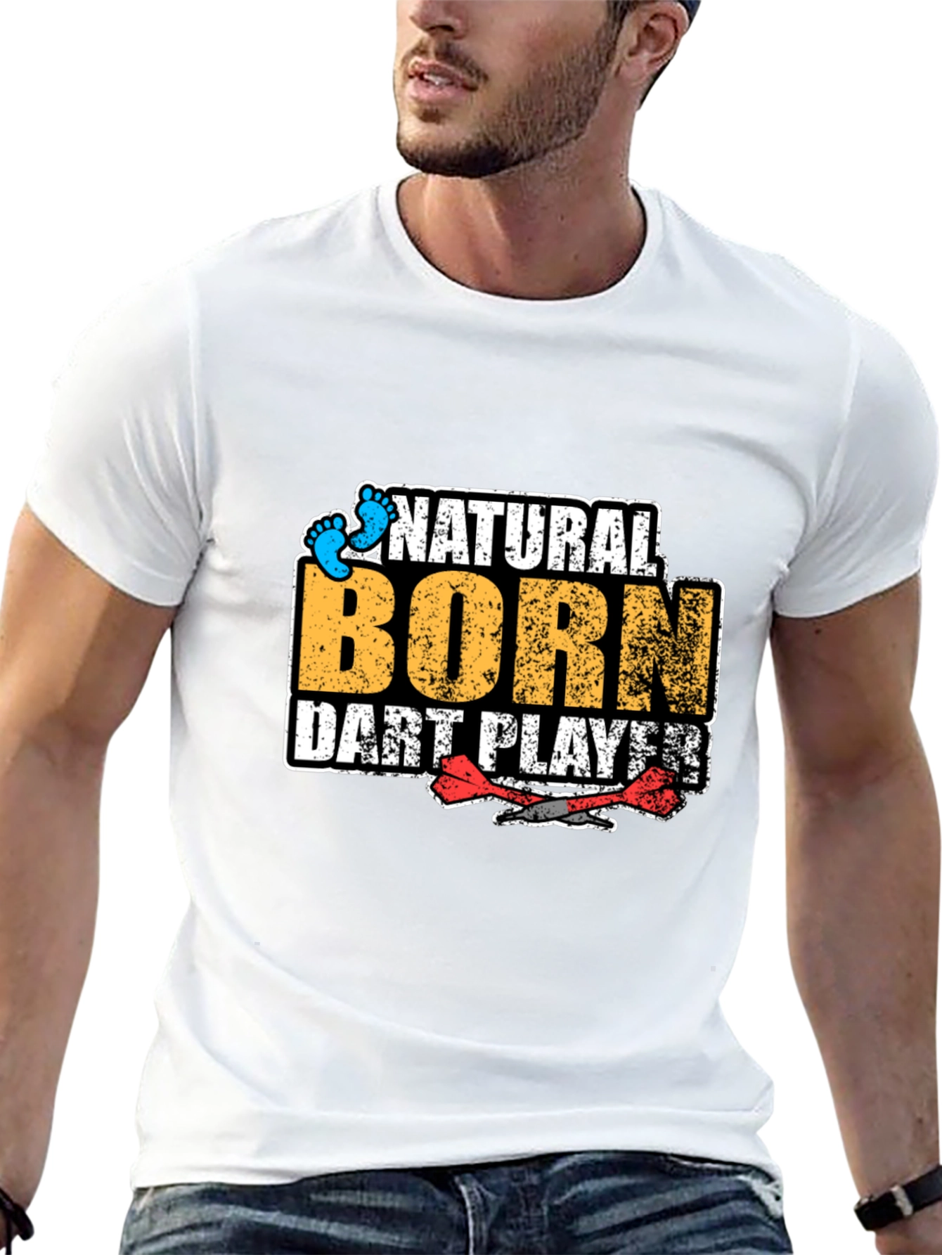 Natural Born Dart Player Graphic Tee