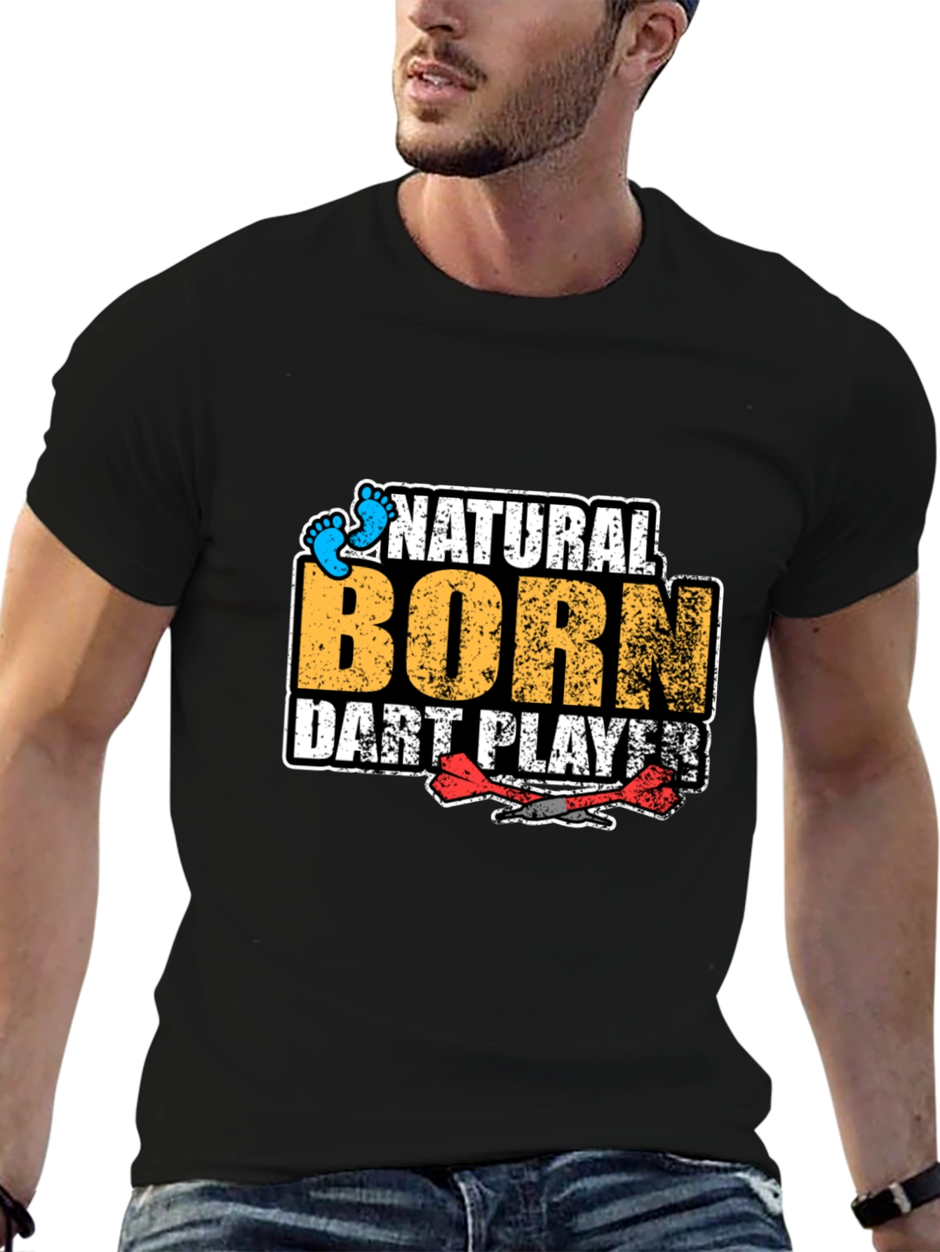 Natural Born Dart Player Graphic Tee