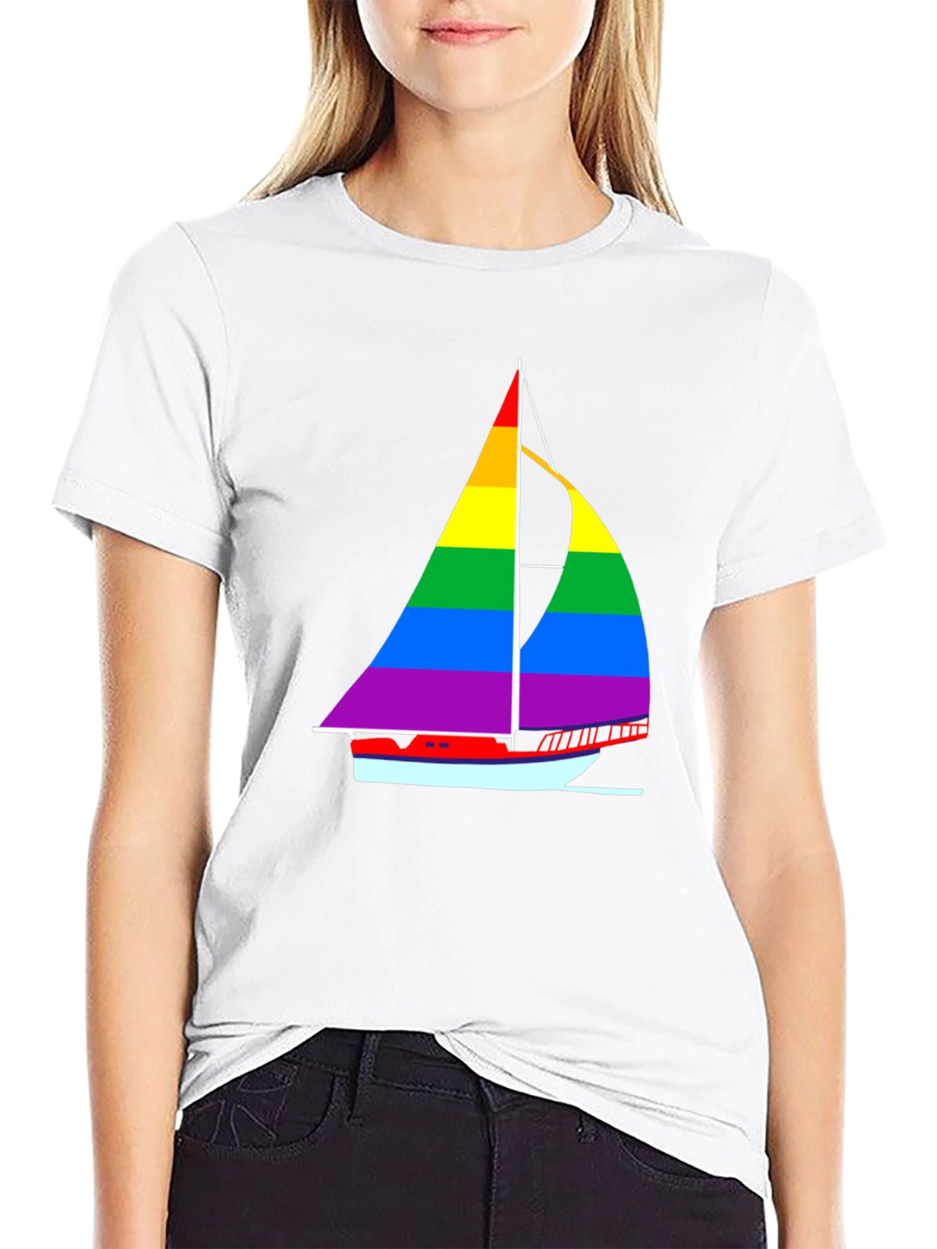 Rainbow Sailboat T-Shirt