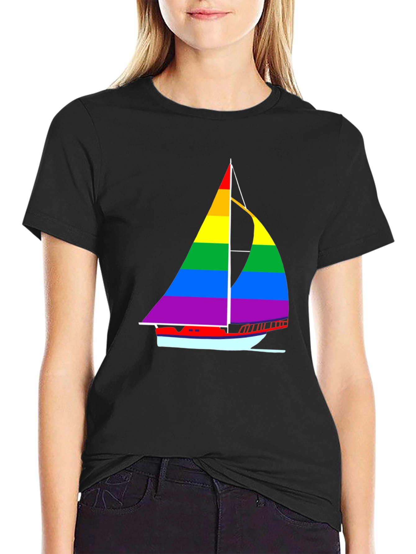Rainbow Sailboat T-Shirt