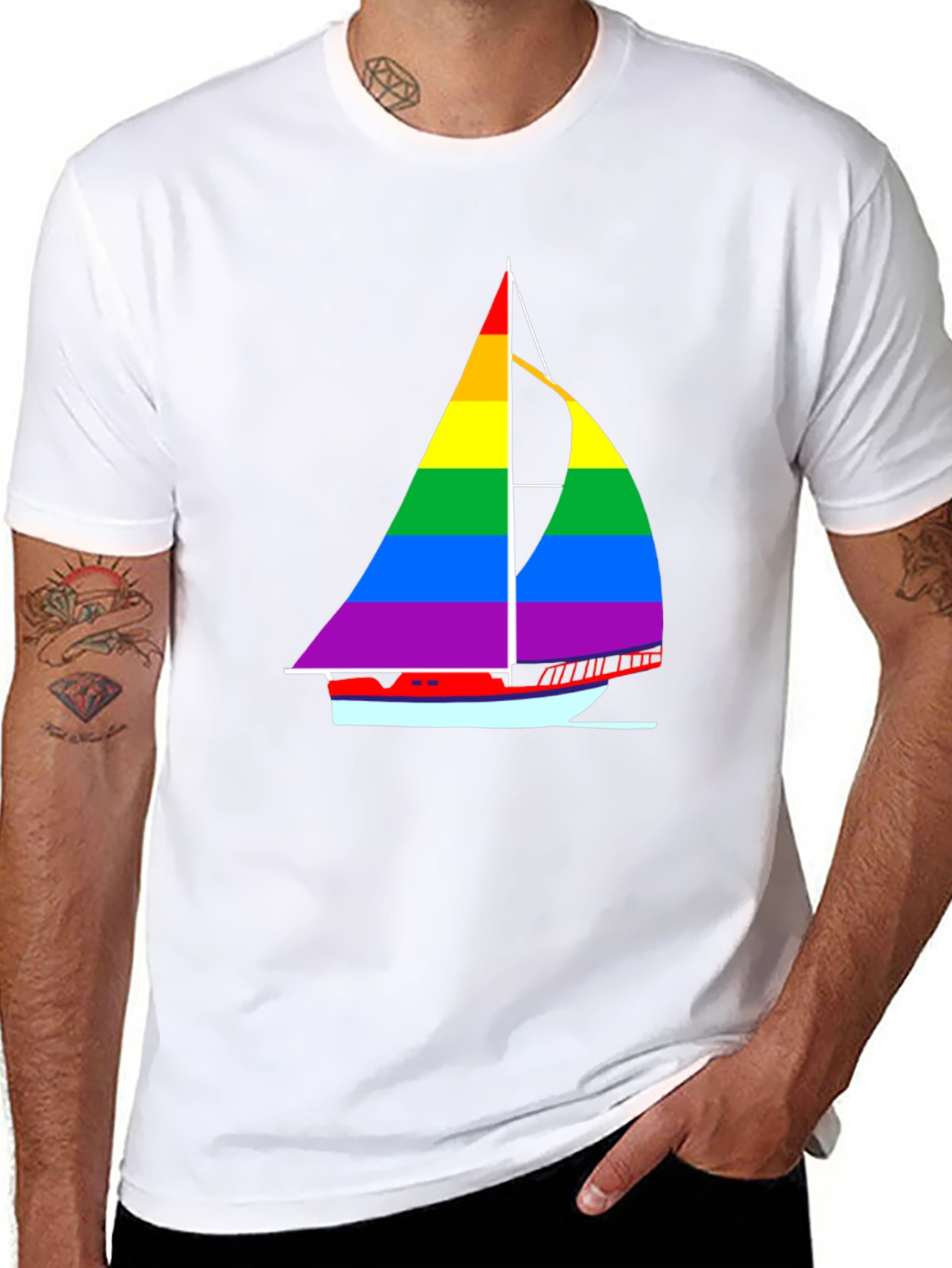 Rainbow Sailboat T-Shirt