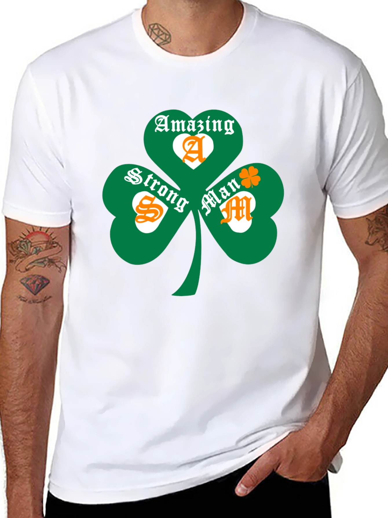 Amazing Strong Man Shamrock Tee