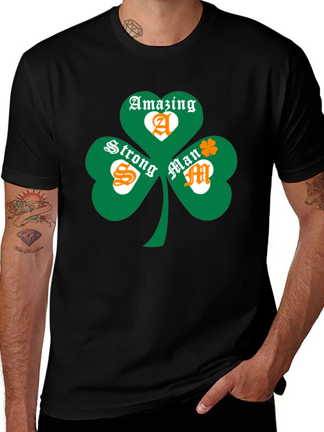 Amazing Strong Man Shamrock Tee