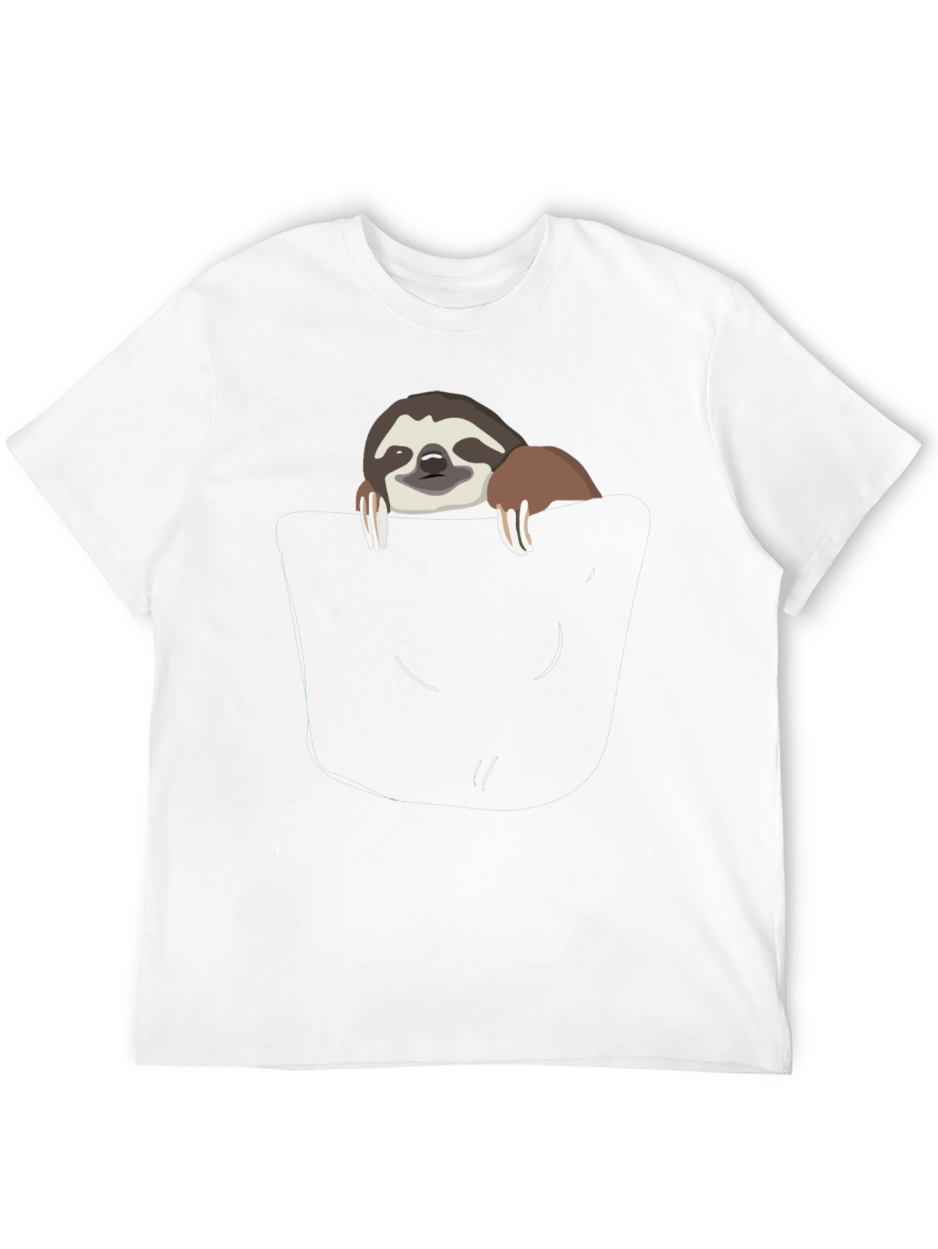 Sloth Pocket Graphic T-Shirt - Cute & Comfy Tee