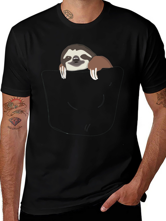 Sloth Pocket Graphic T-Shirt - Cute & Comfy Tee