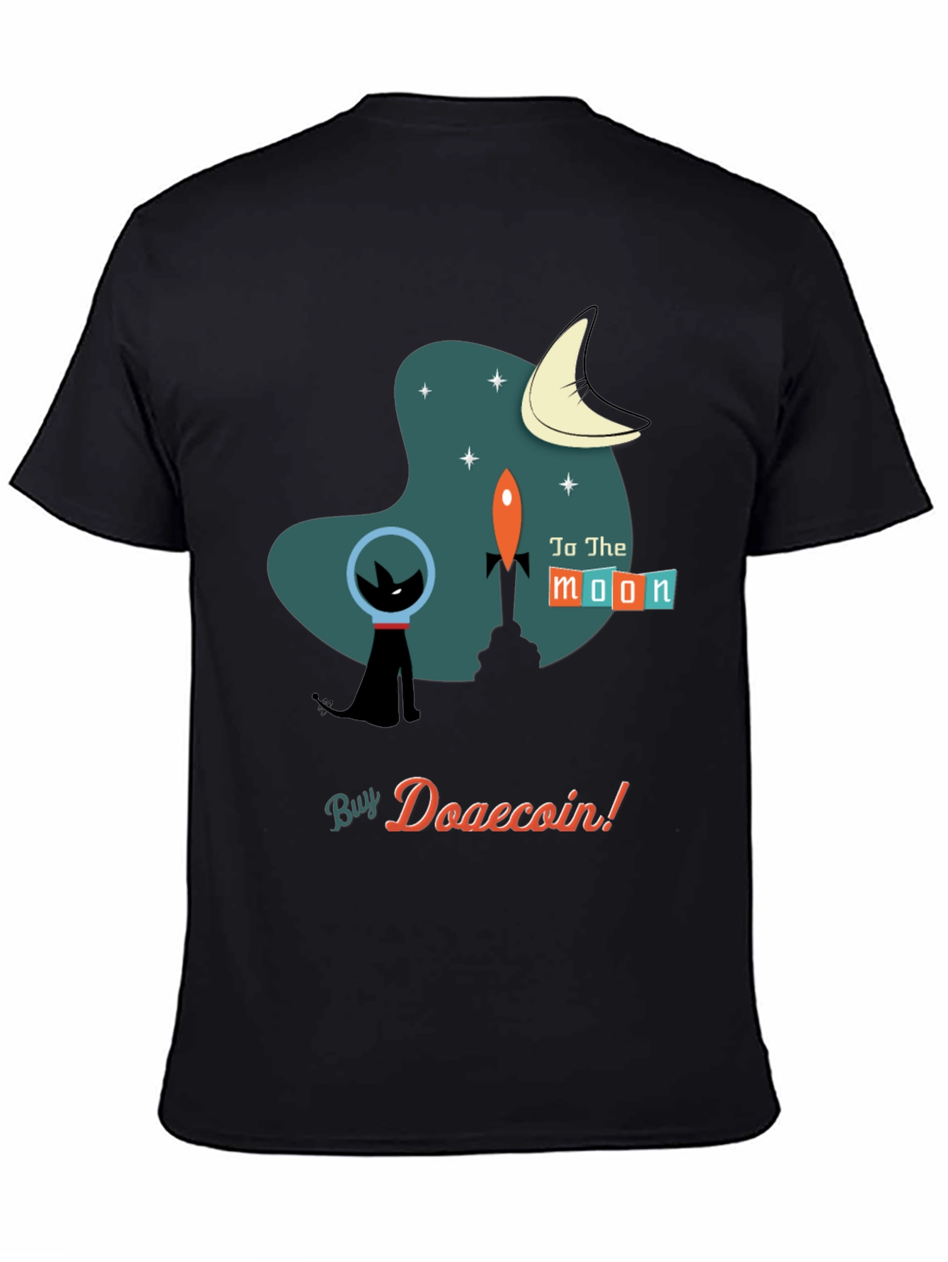 Doge Coin T-Shirt: Retro Space Cat Astronaut