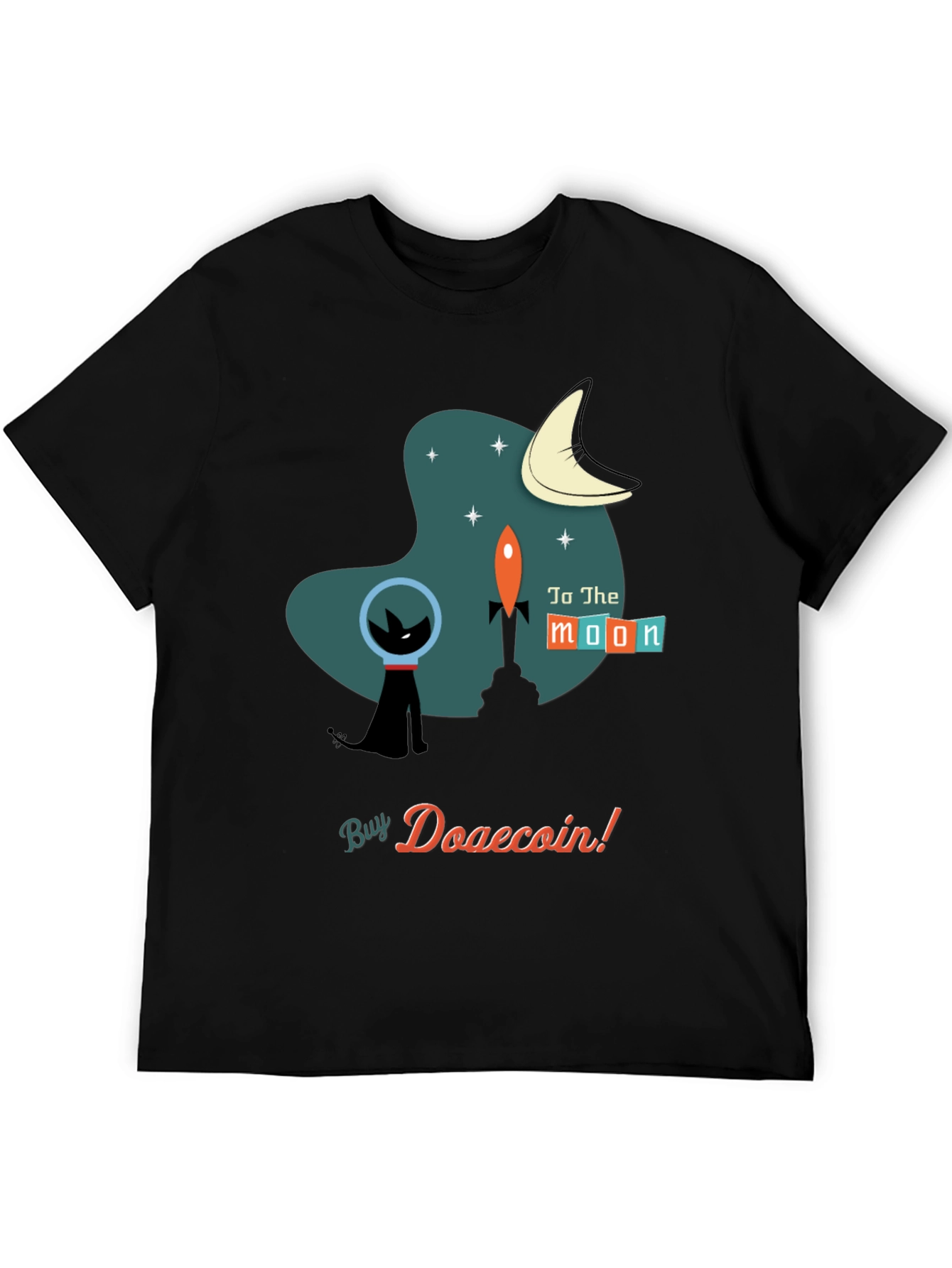 Doge Coin T-Shirt: Retro Space Cat Astronaut