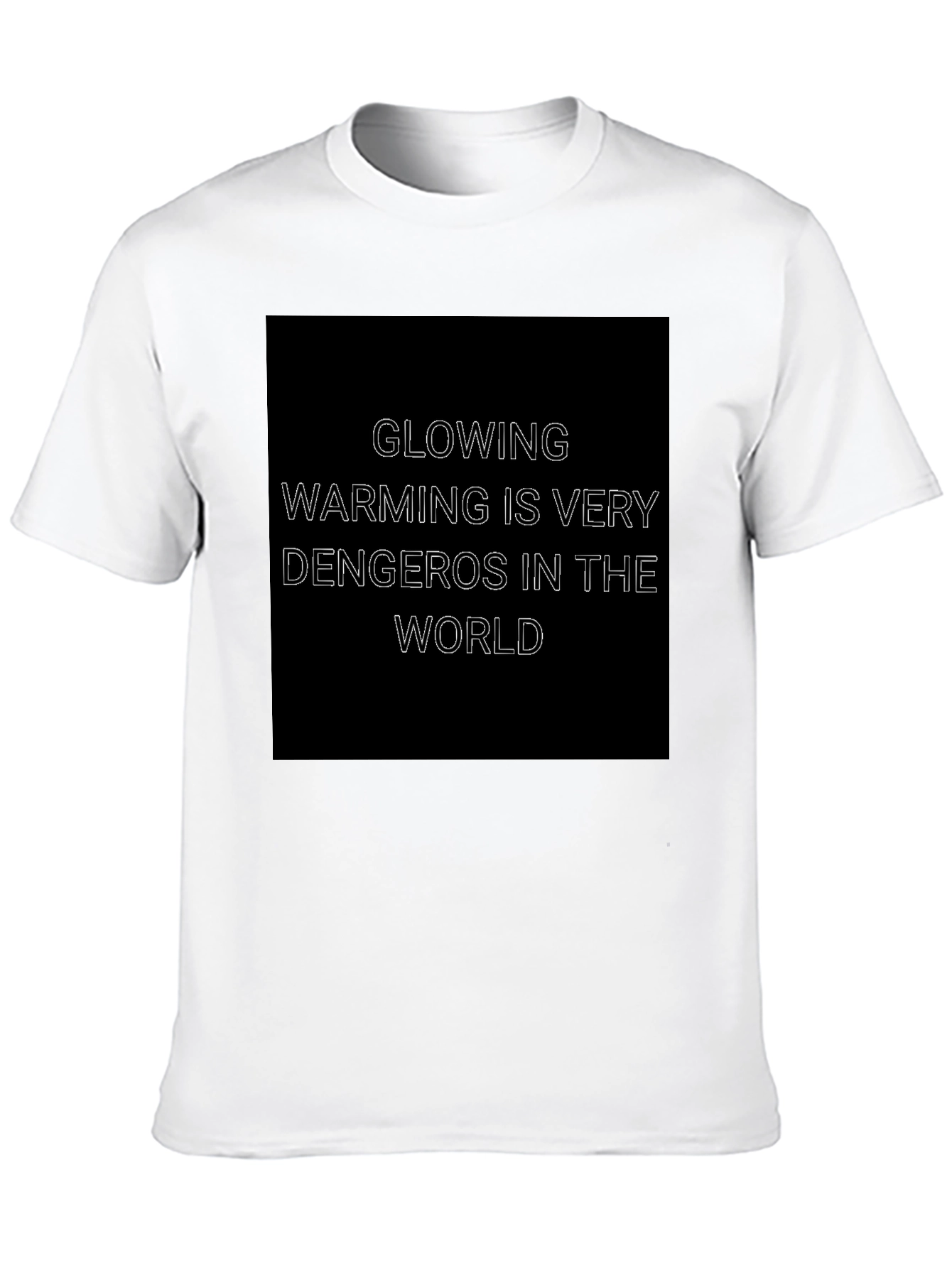 Glowing Warming Danger T-Shirt - Black