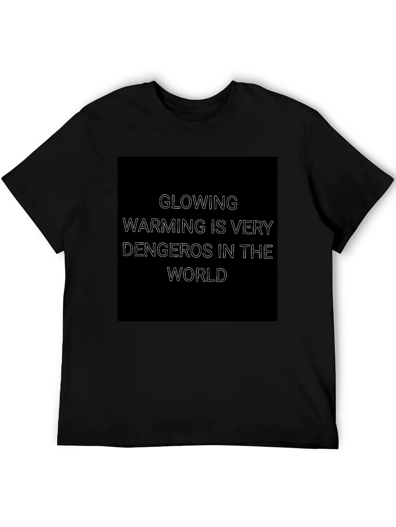 Glowing Warming Danger T-Shirt - Black