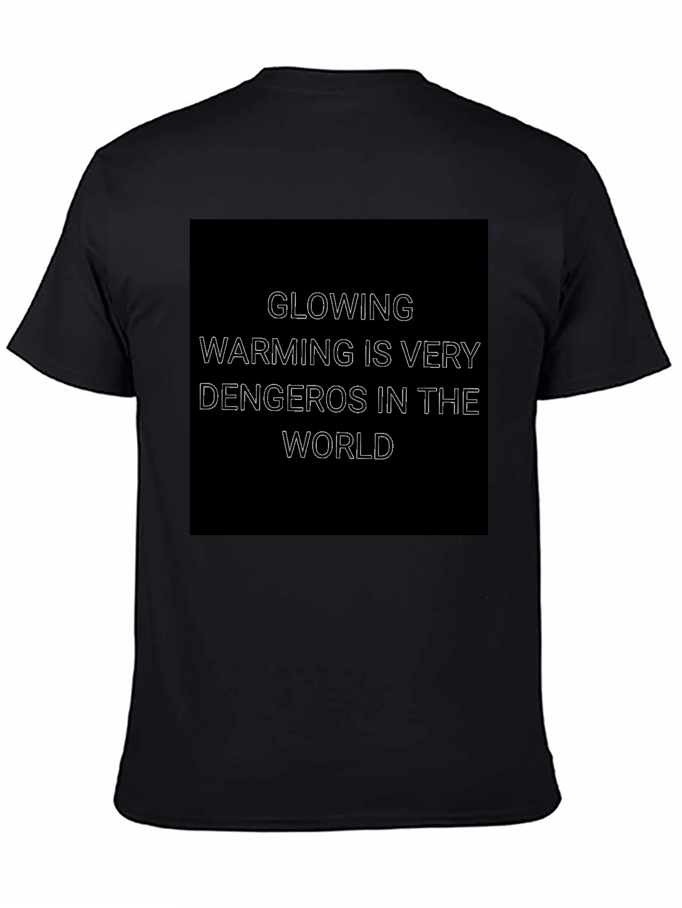 Glowing Warming Danger T-Shirt - Black