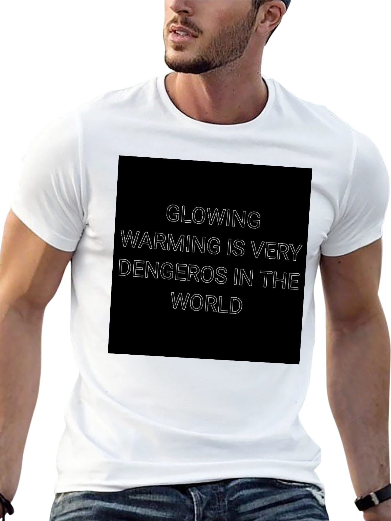 Glowing Warming Danger T-Shirt - Black