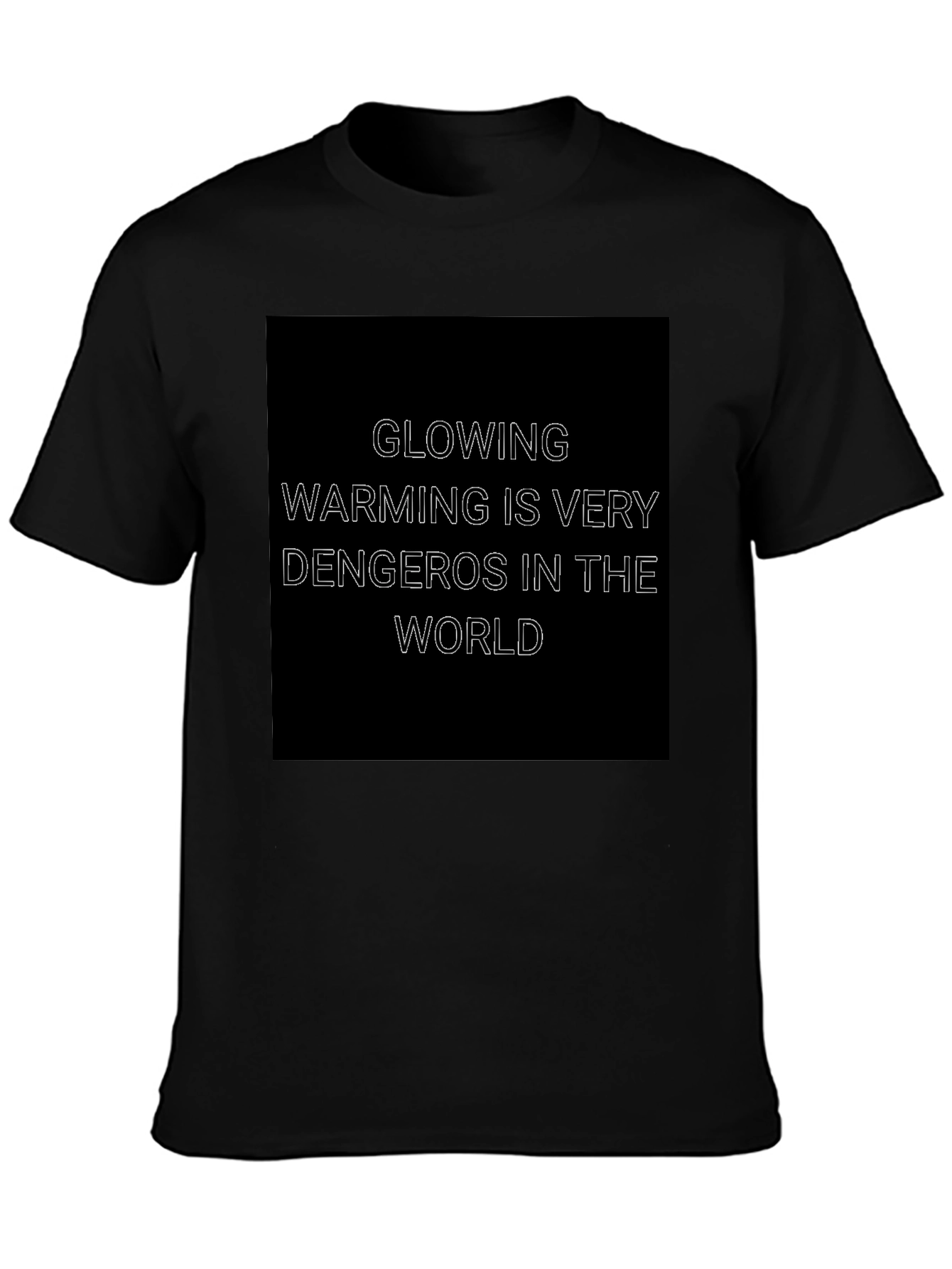 Glowing Warming Danger T-Shirt - Black