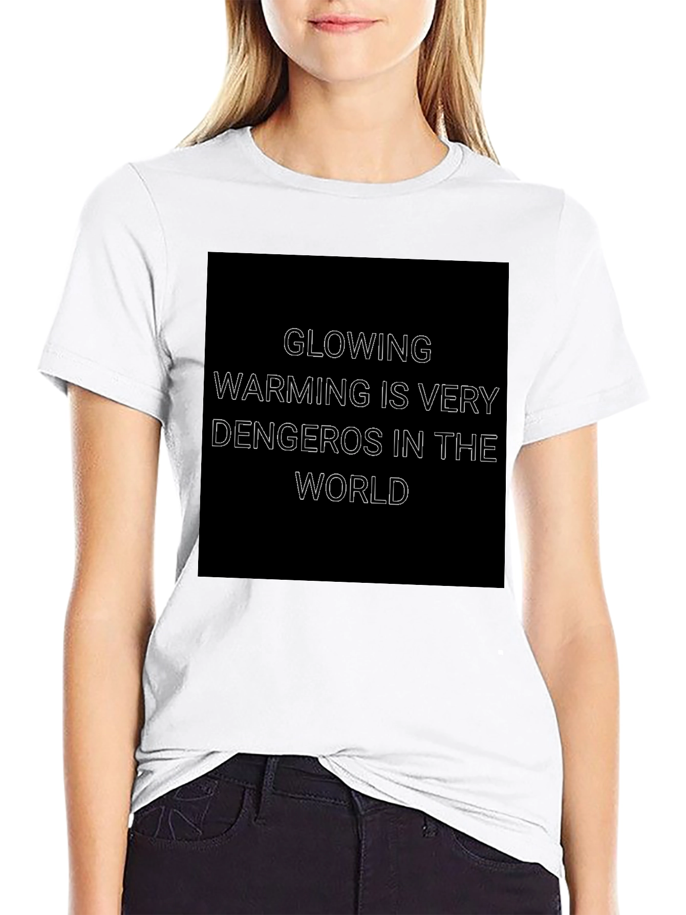 Glowing Warming Danger T-Shirt - Black