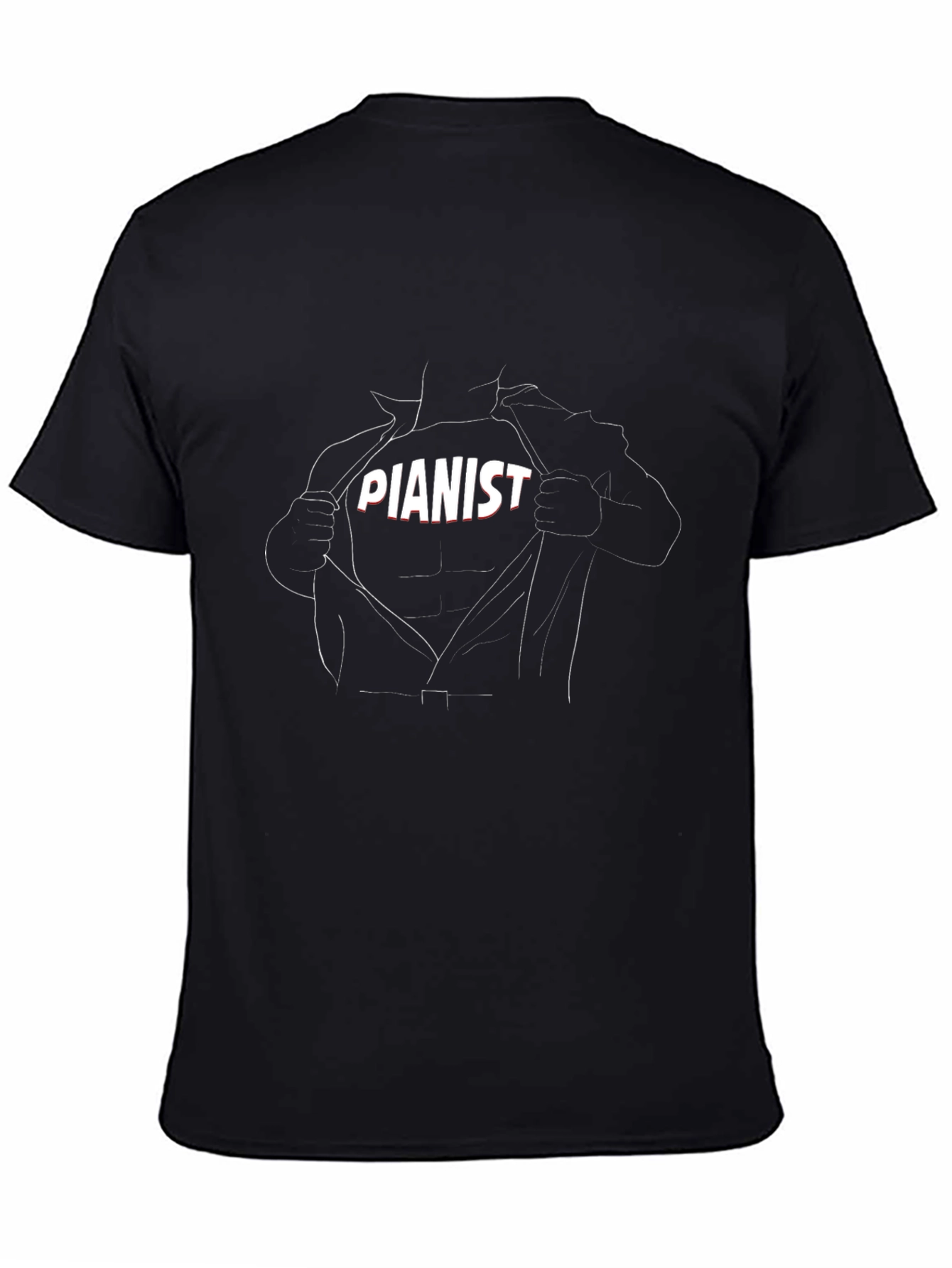 Pianist Super Hero Reveal Graphic Tee