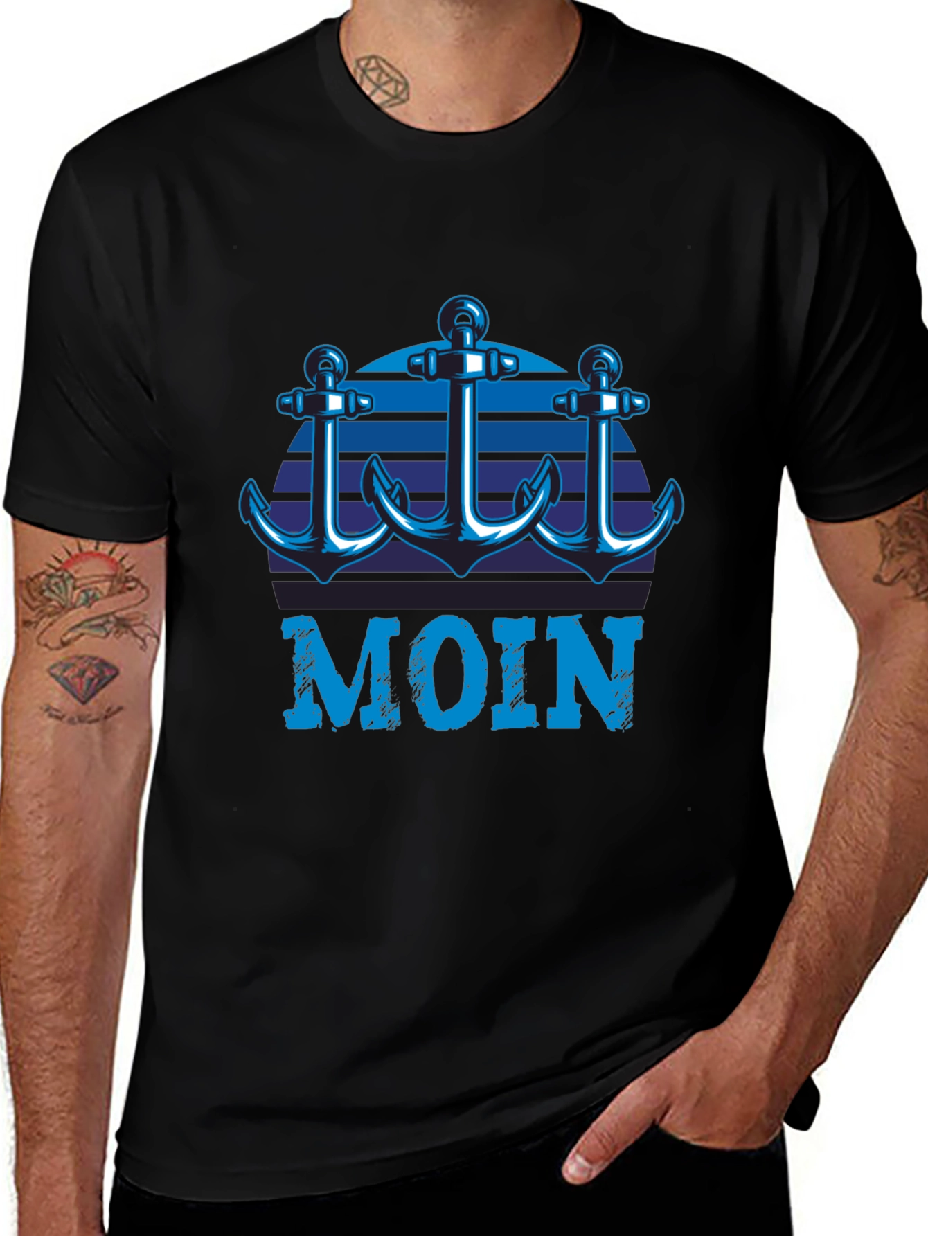 Moin Anchor Graphic Tee - Nautical Style Shirt