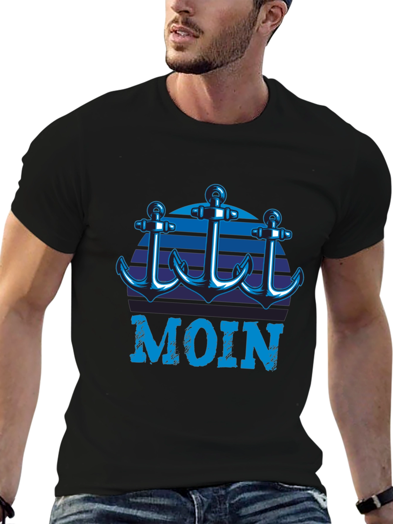 Moin Anchor Graphic Tee - Nautical Style Shirt