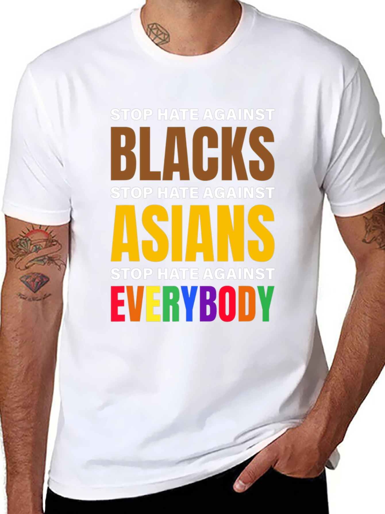Stop Hate Against Everybody Graphic Tee