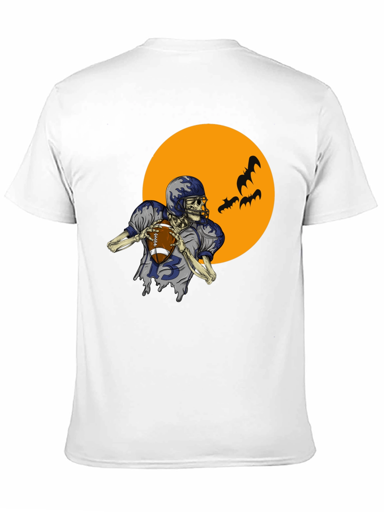 Skeleton Football Player Graphic Tee
