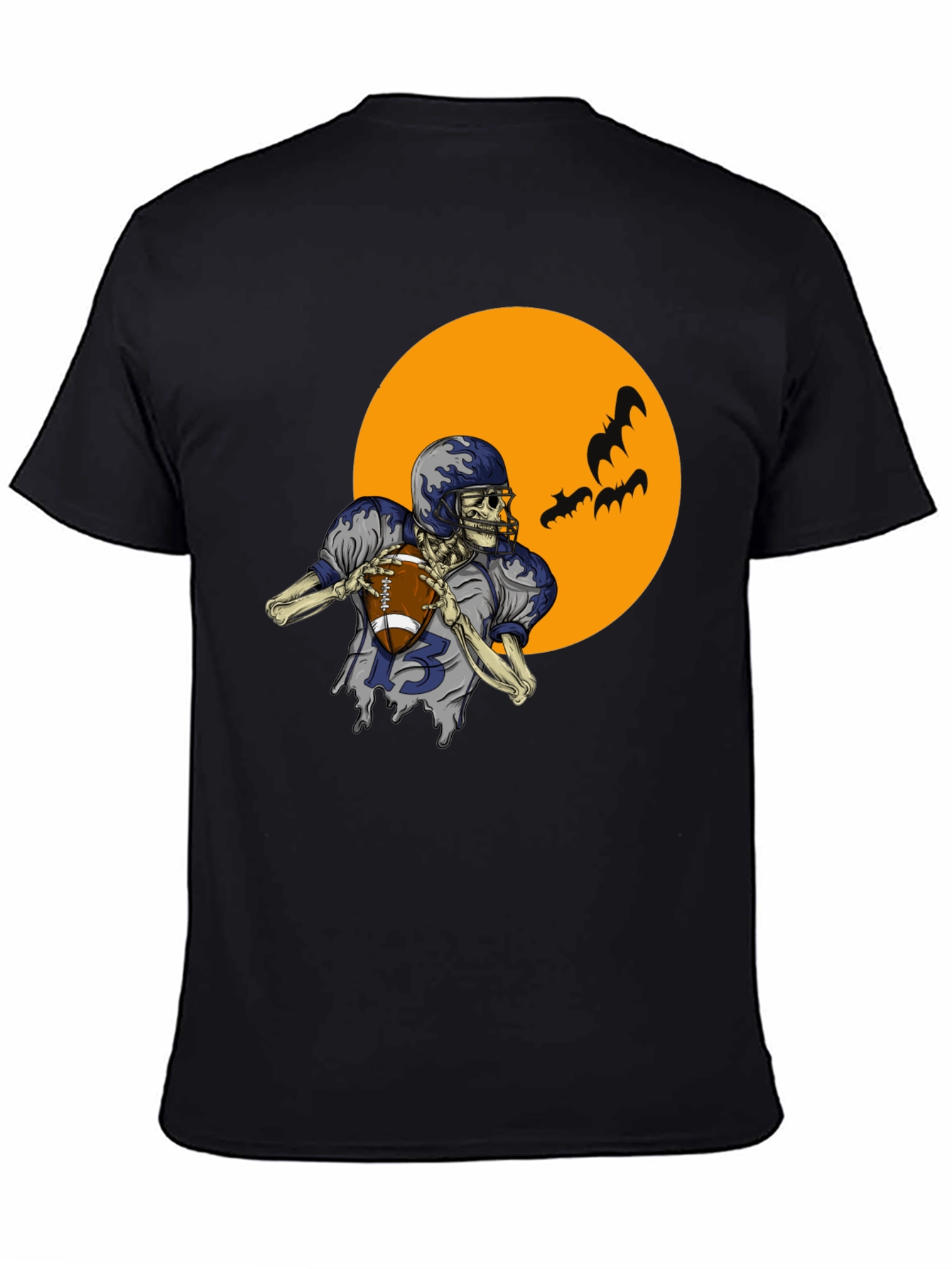 Skeleton Football Player Graphic Tee