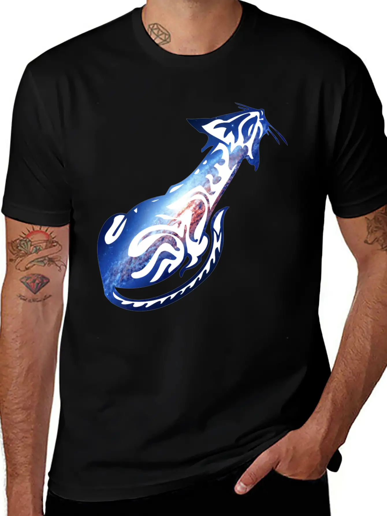 Galaxy_cat_25 Stylish Everyday T-Shirt – Unisex Basic Cotton Tee