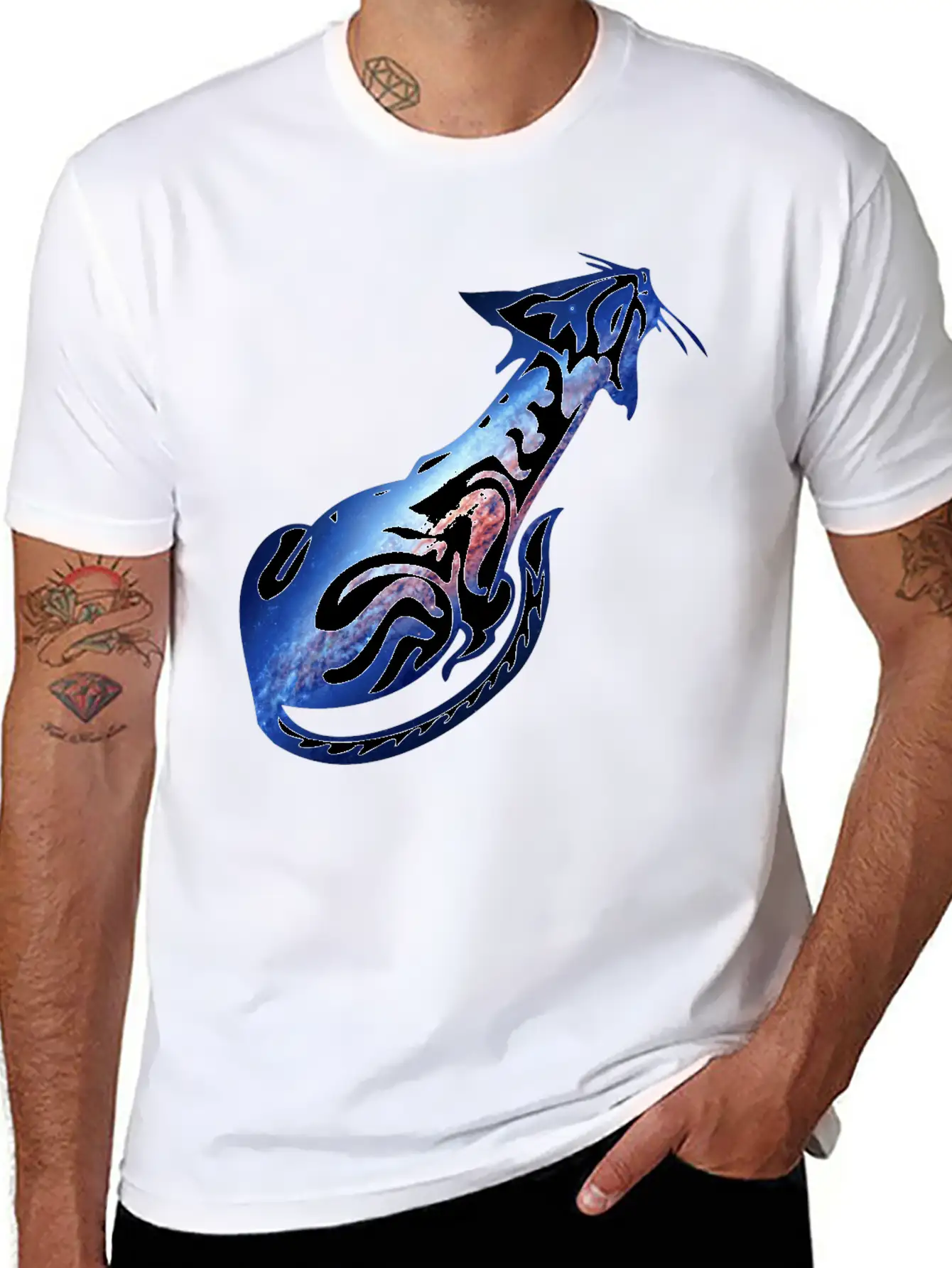 Galaxy_cat_25 Stylish Everyday T-Shirt – Unisex Basic Cotton Tee