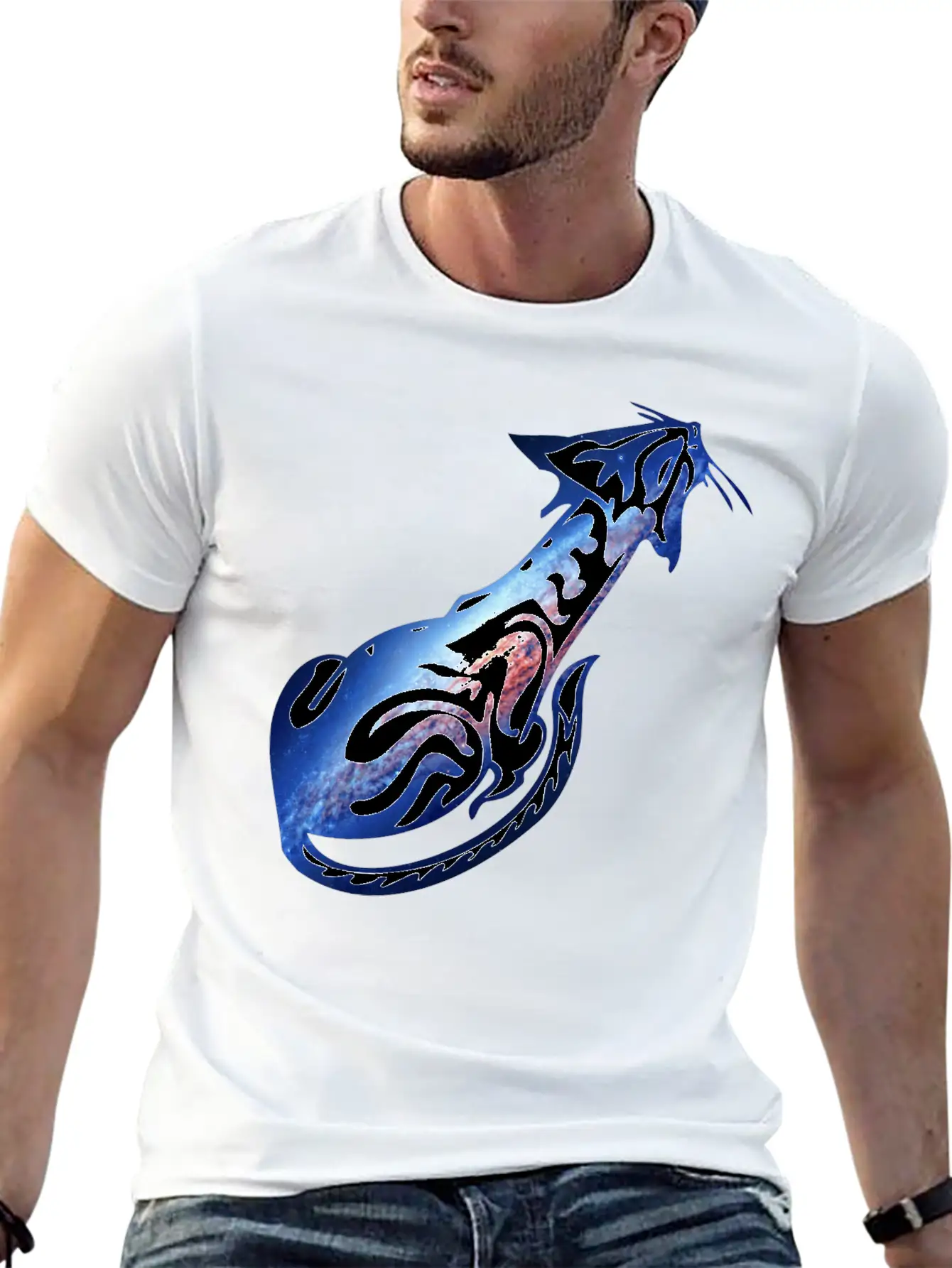 Galaxy_cat_25 Stylish Everyday T-Shirt – Unisex Basic Cotton Tee
