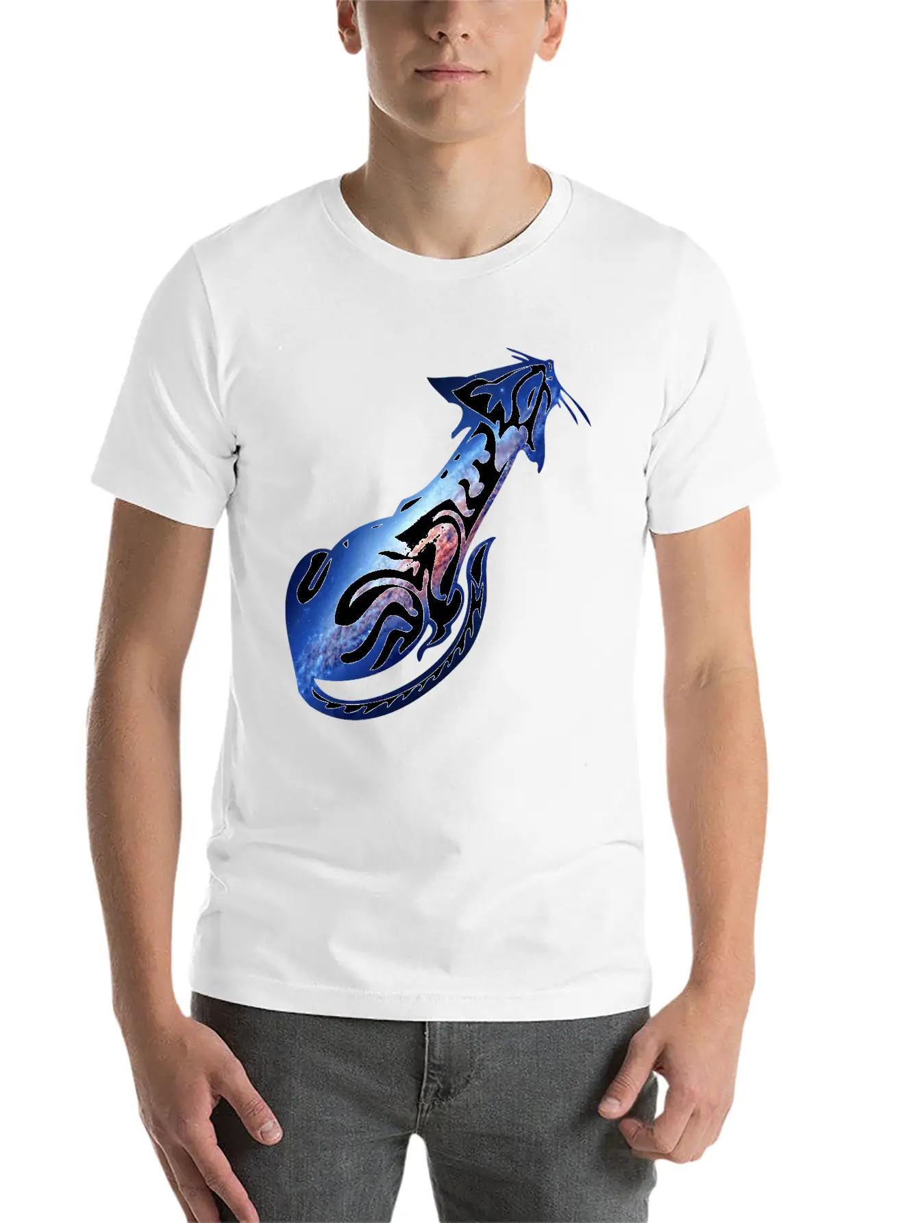 Galaxy_cat_25 Stylish Everyday T-Shirt – Unisex Basic Cotton Tee