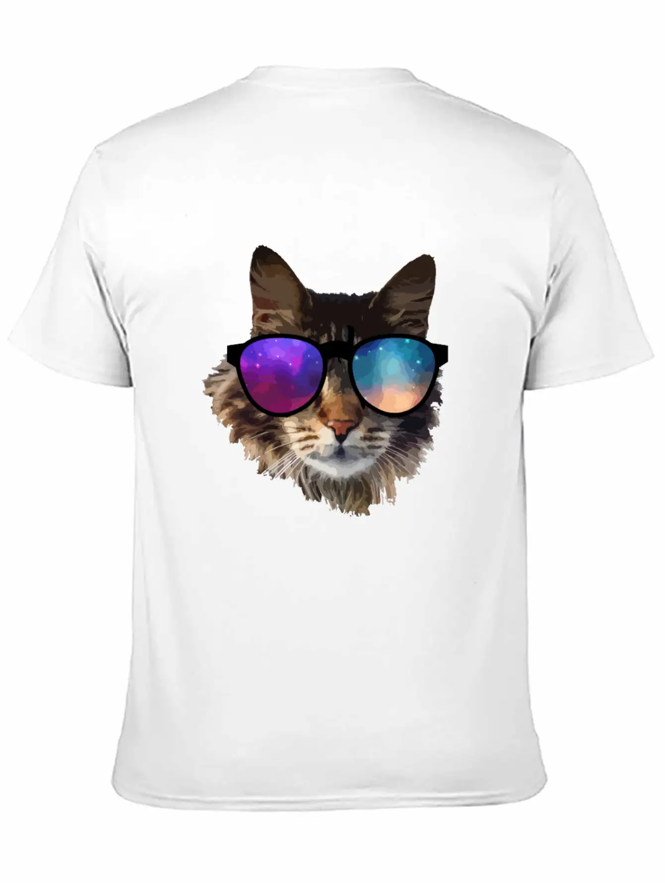 Galaxy Cat Unisex Short Sleeve Soft Cotton T-Shirt – Casual Everyday Wear