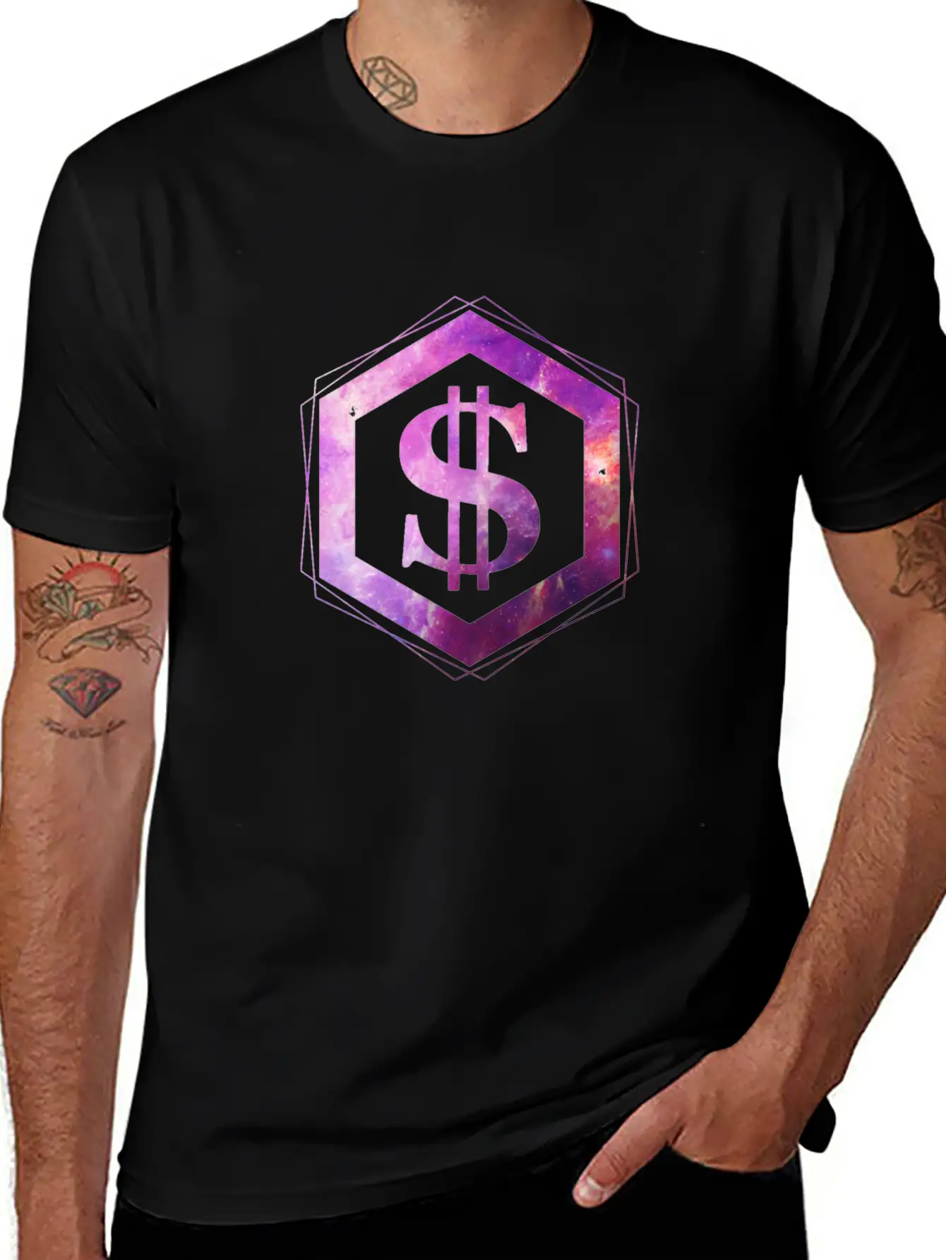 Galaxy Dollar Unisex Short Sleeve Soft Cotton T-Shirt – Casual Everyday Wear