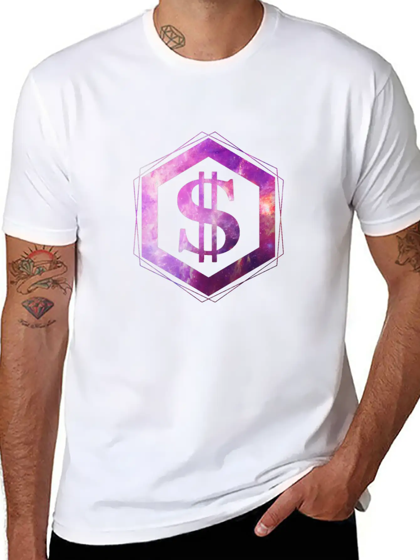 Galaxy Dollar Unisex Short Sleeve Soft Cotton T-Shirt – Casual Everyday Wear