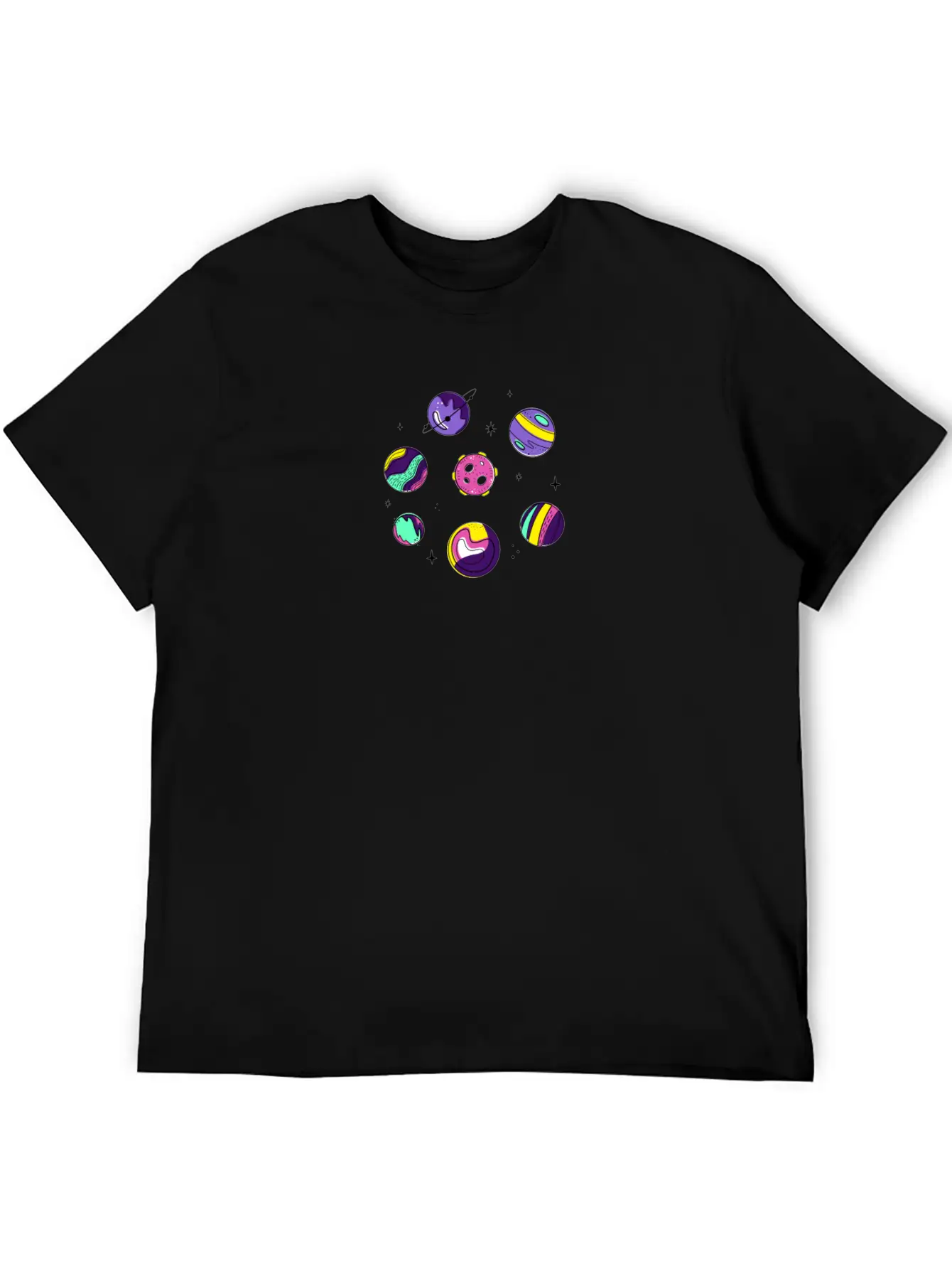 Galaxy Parade Of Planets Stylish Everyday T-Shirt – Unisex Basic Cotton Tee