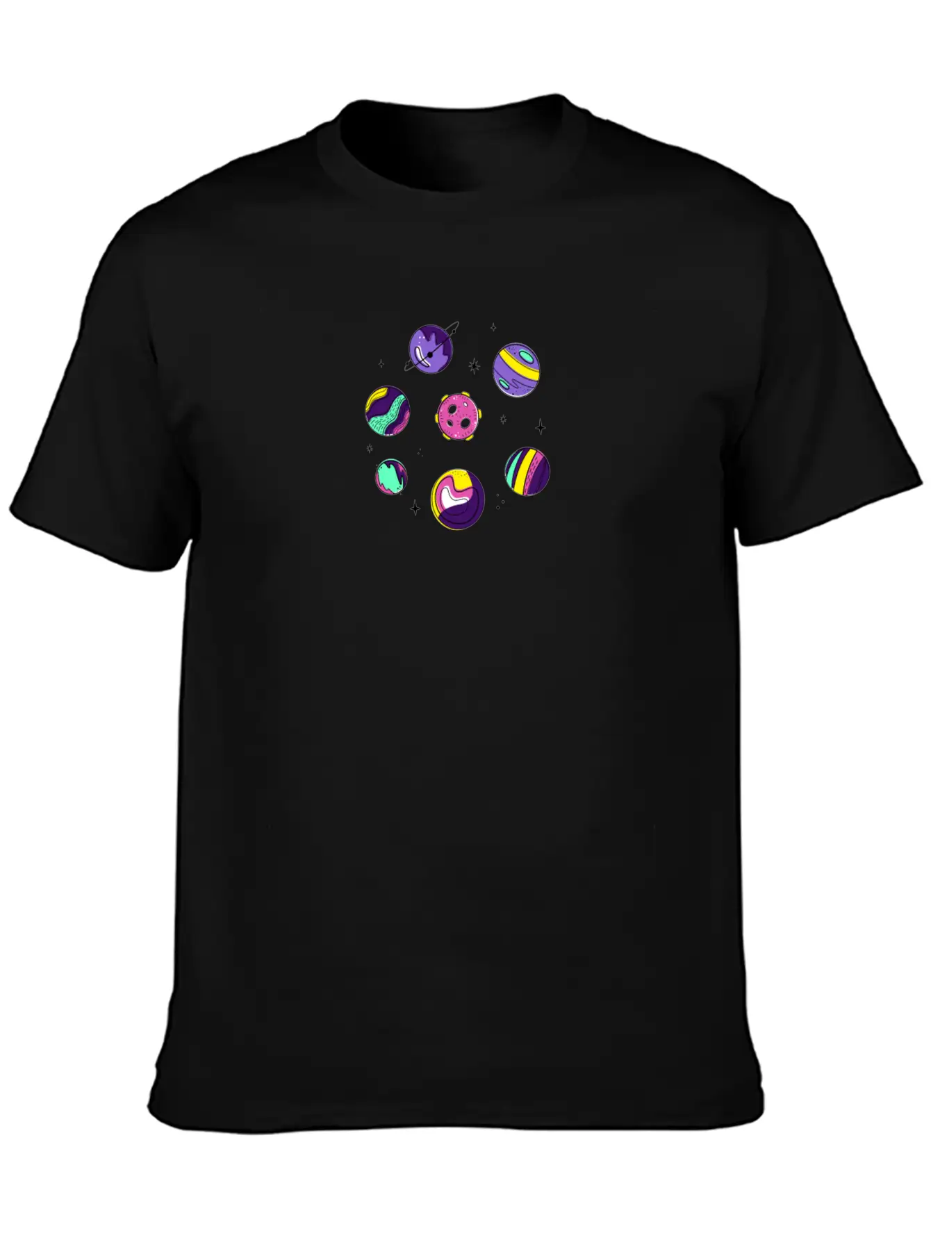 Galaxy Parade Of Planets Stylish Everyday T-Shirt – Unisex Basic Cotton Tee
