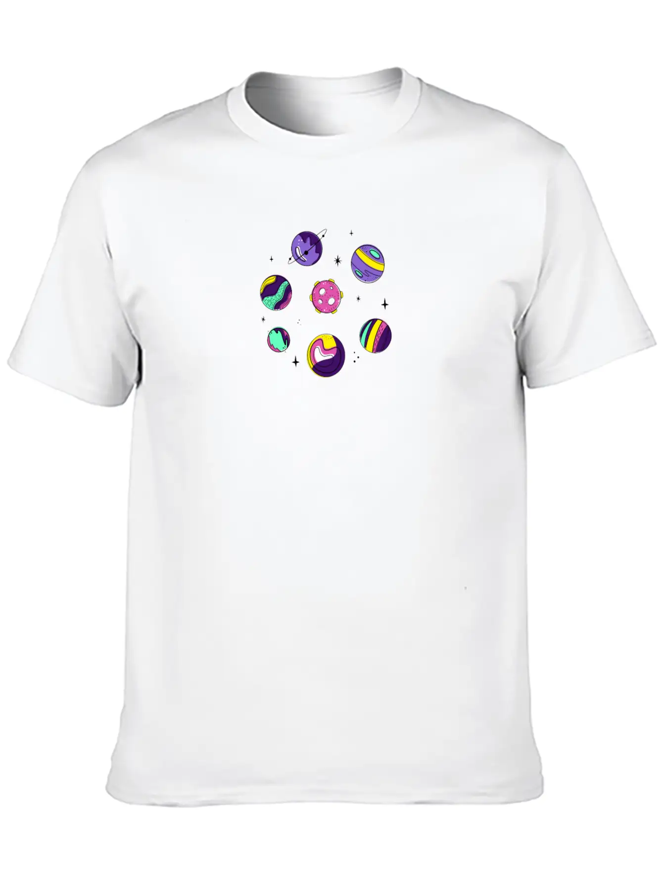 Galaxy Parade Of Planets Stylish Everyday T-Shirt – Unisex Basic Cotton Tee