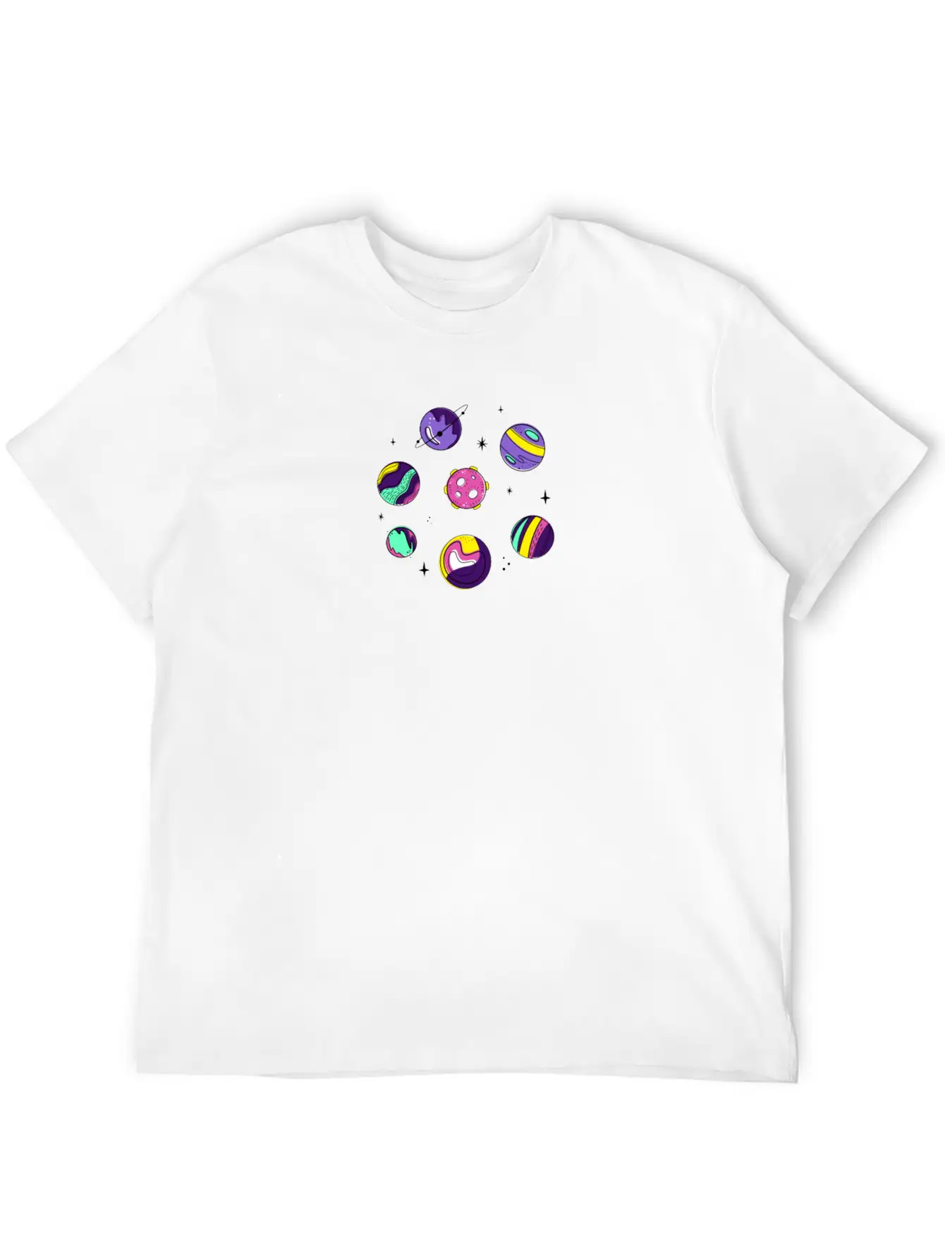Galaxy Parade Of Planets Stylish Everyday T-Shirt – Unisex Basic Cotton Tee