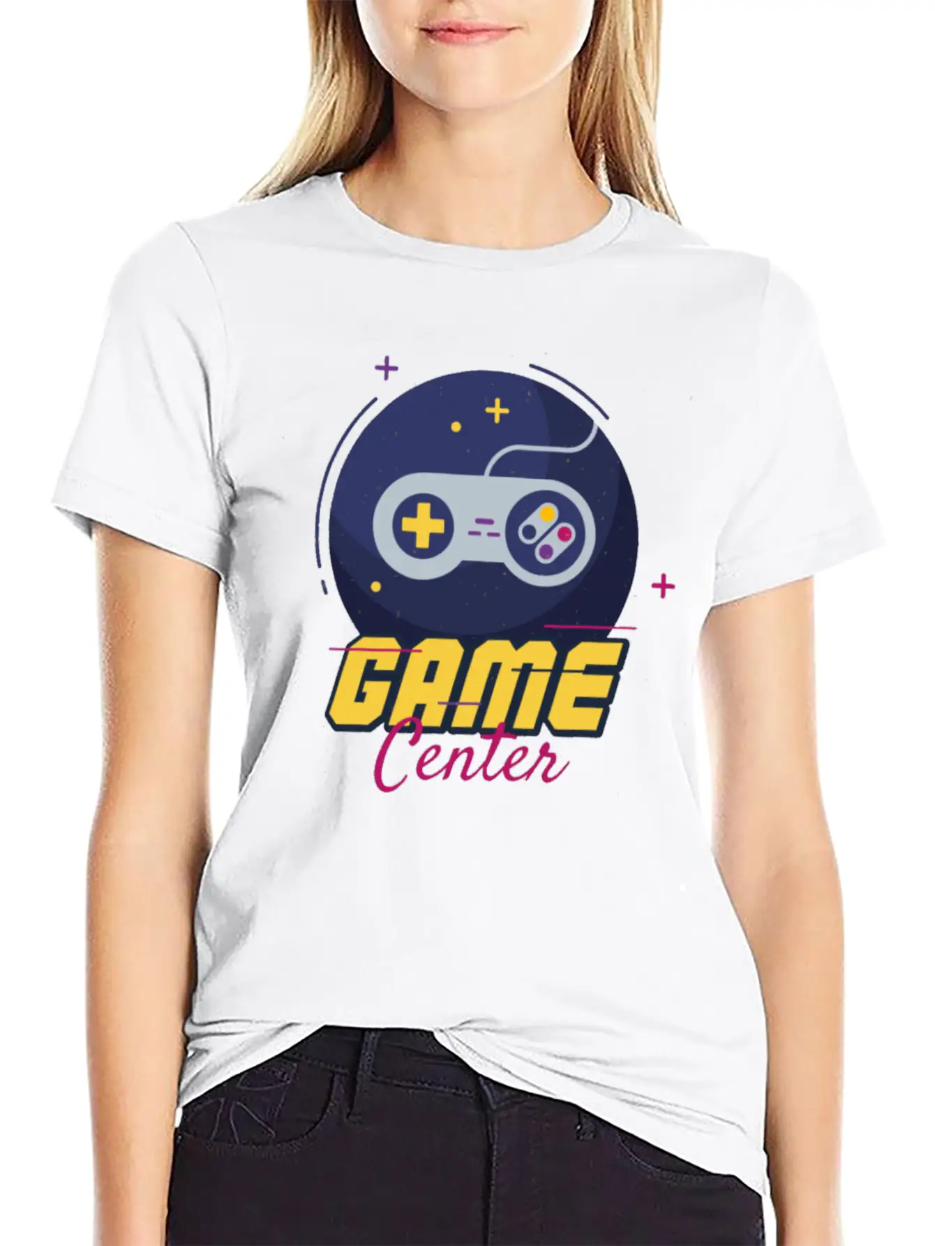 Game Center Game Center Unisex Short Sleeve Soft Cotton T-Shirt – Casual Everyday Wear