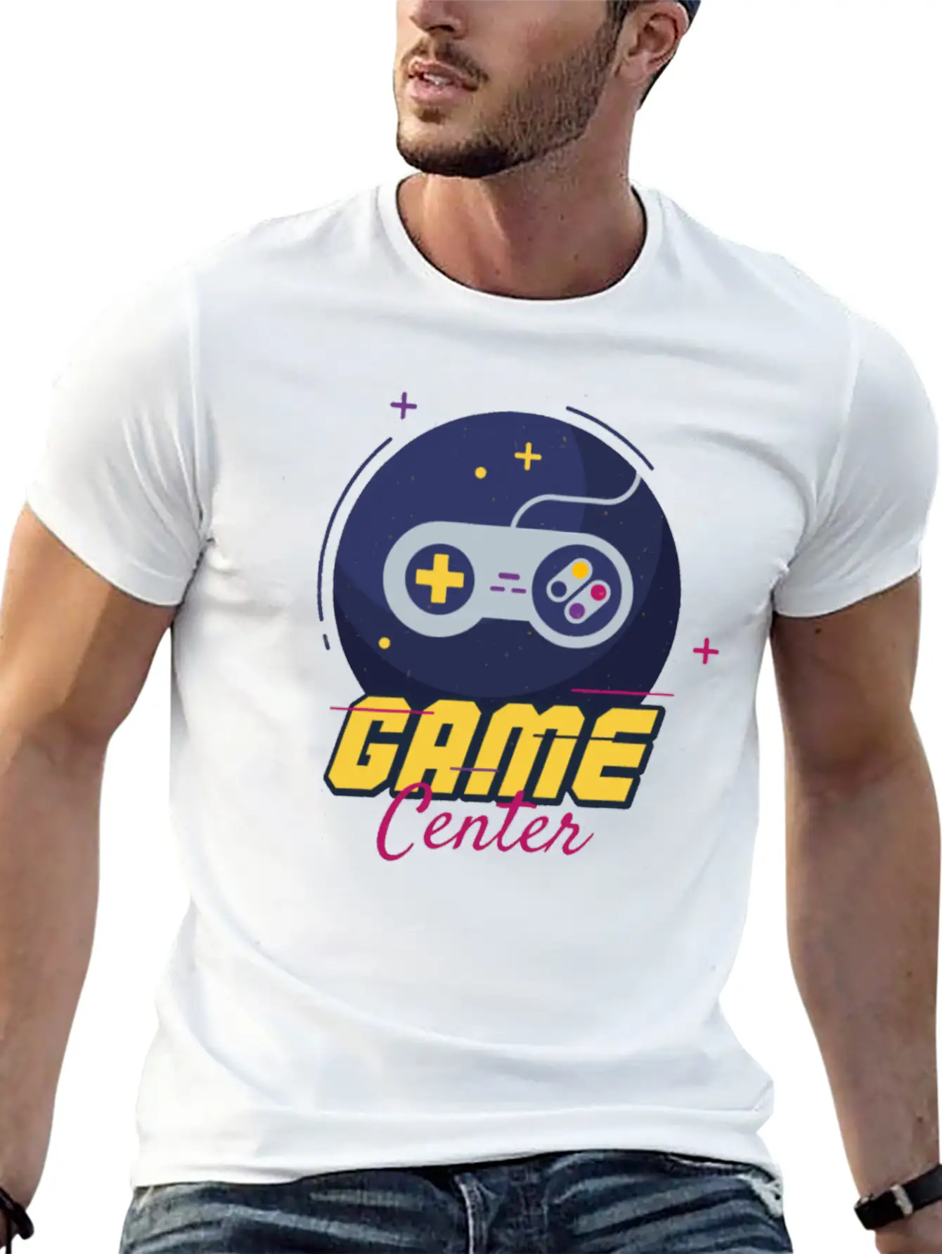 Game Center Game Center Unisex Short Sleeve Soft Cotton T-Shirt – Casual Everyday Wear