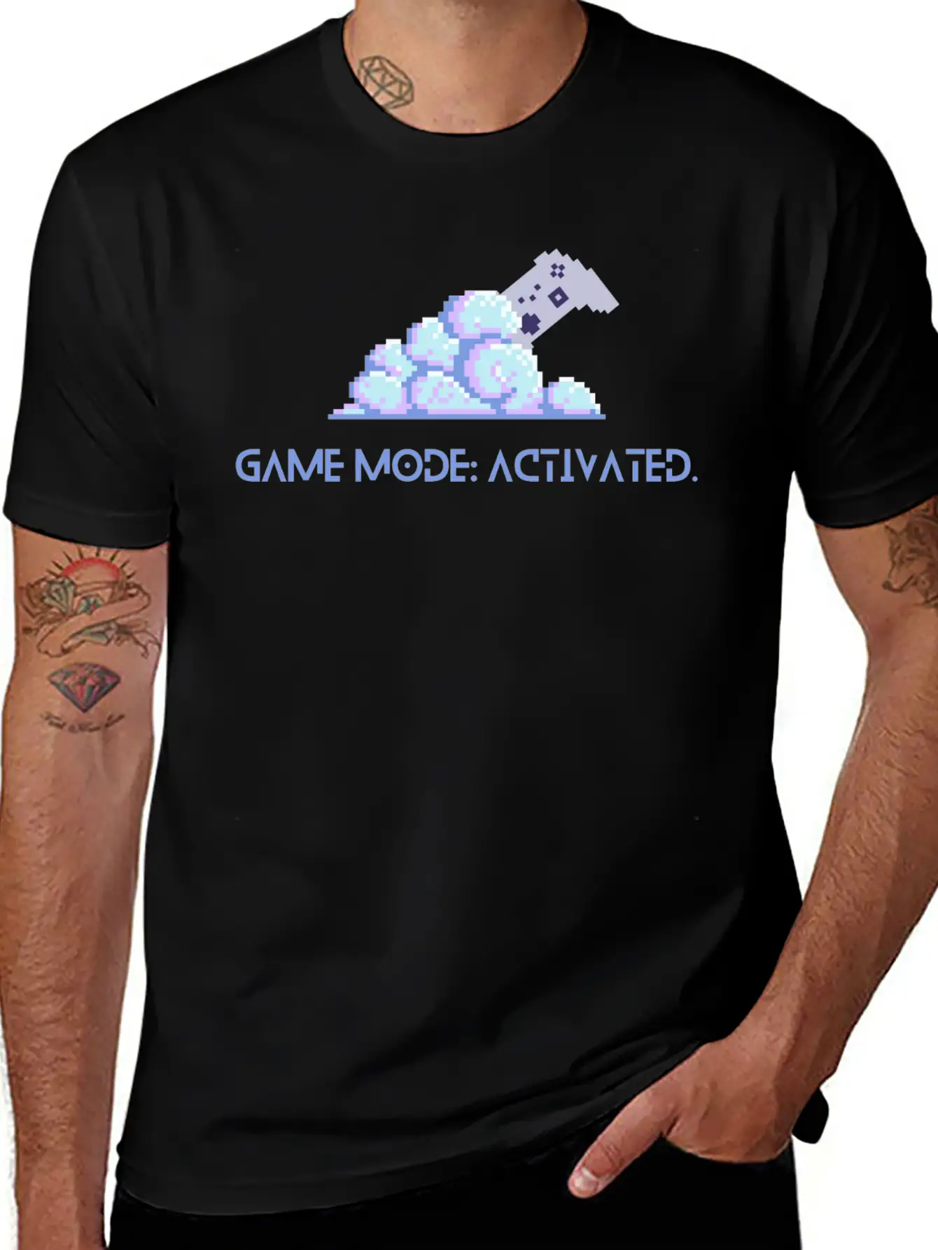 Game Mode Activated – Pixel Art Modern Game Style Timeless Short Sleeve Tee – Comfy And Minimalist Design