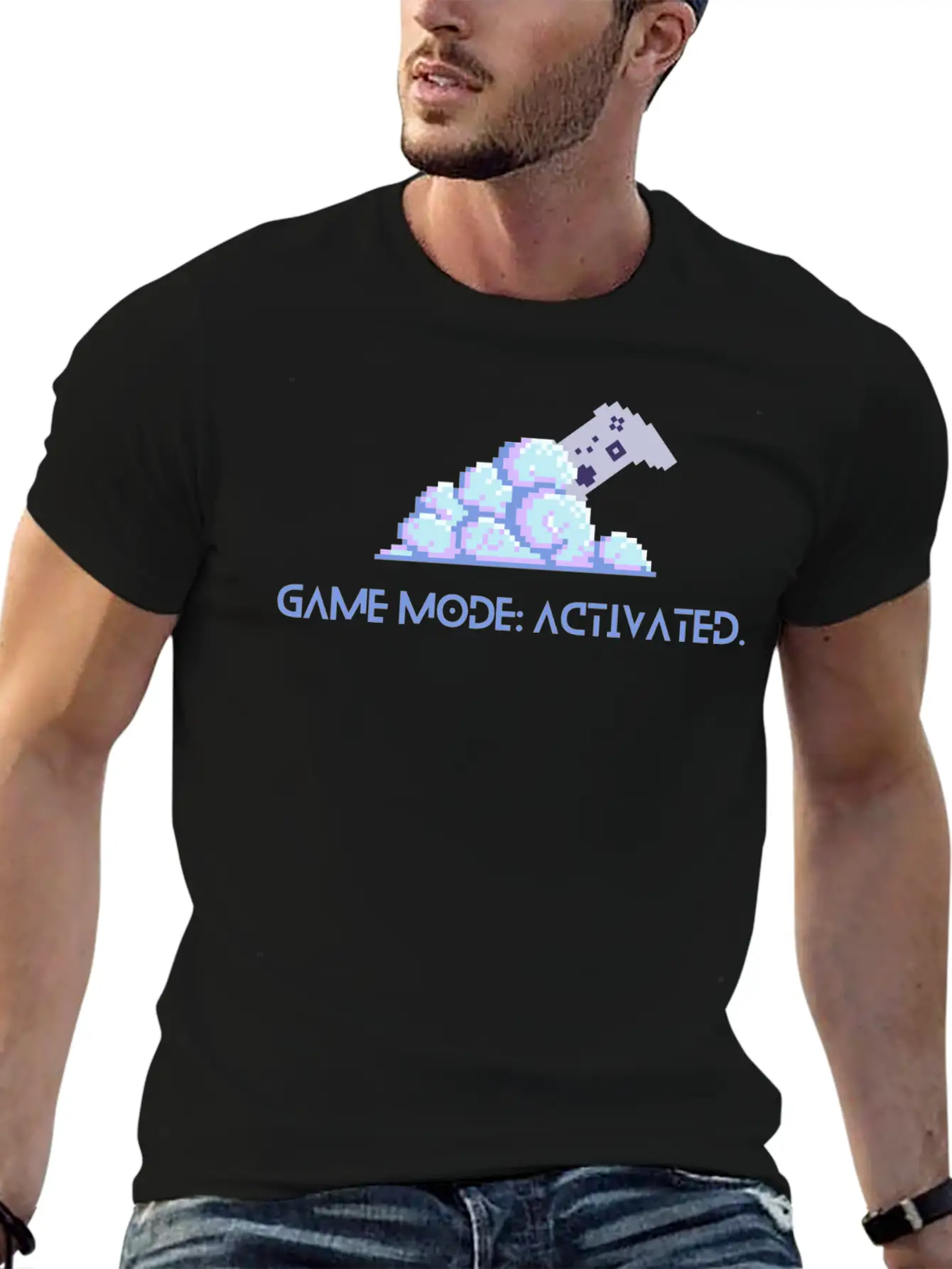 Game Mode Activated – Pixel Art Modern Game Style Timeless Short Sleeve Tee – Comfy And Minimalist Design