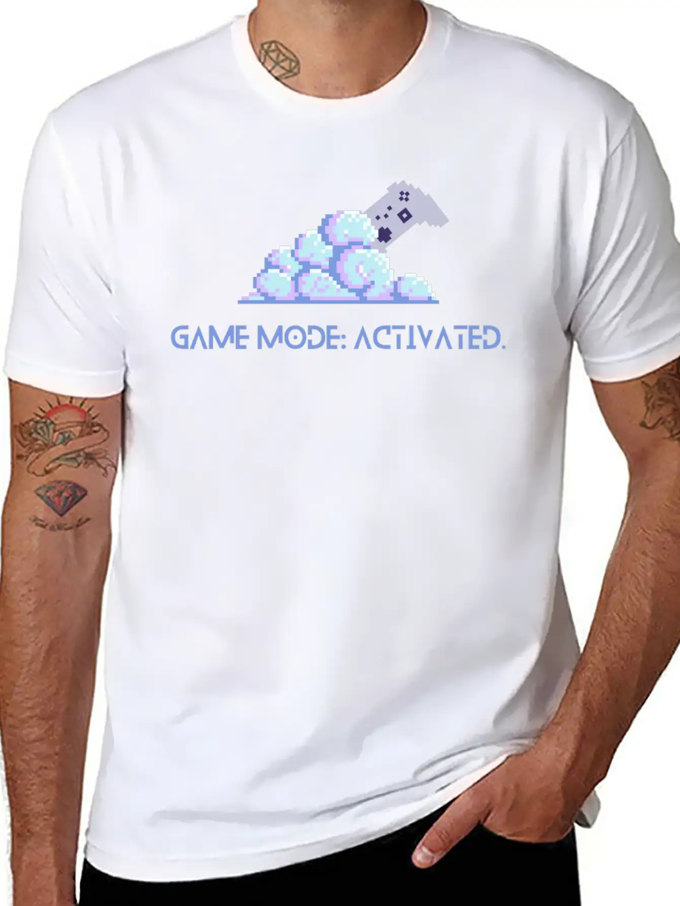 Game Mode Activated – Pixel Art Modern Game Style Timeless Short Sleeve Tee – Comfy And Minimalist Design