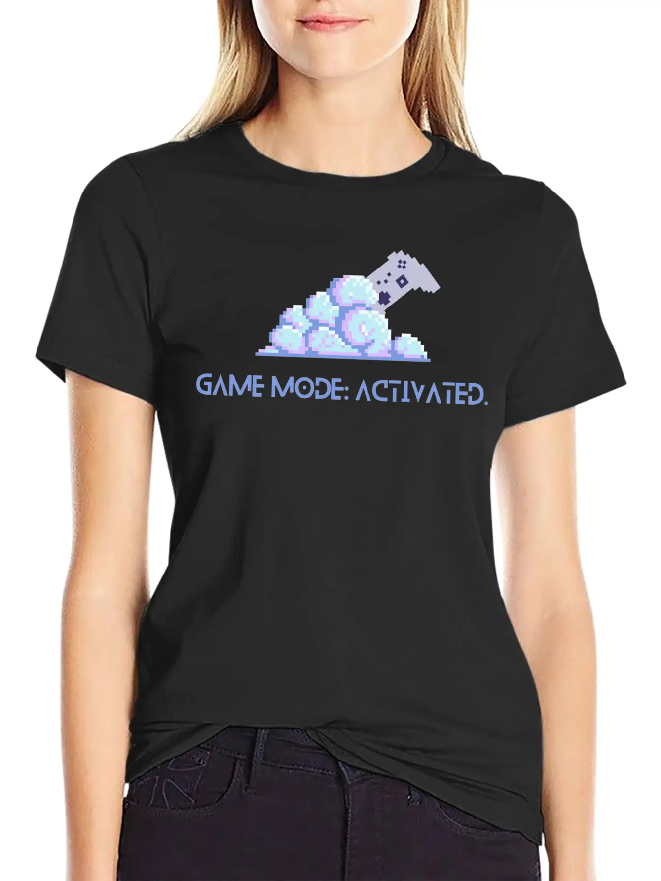Game Mode Activated – Pixel Art Modern Game Style Timeless Short Sleeve Tee – Comfy And Minimalist Design