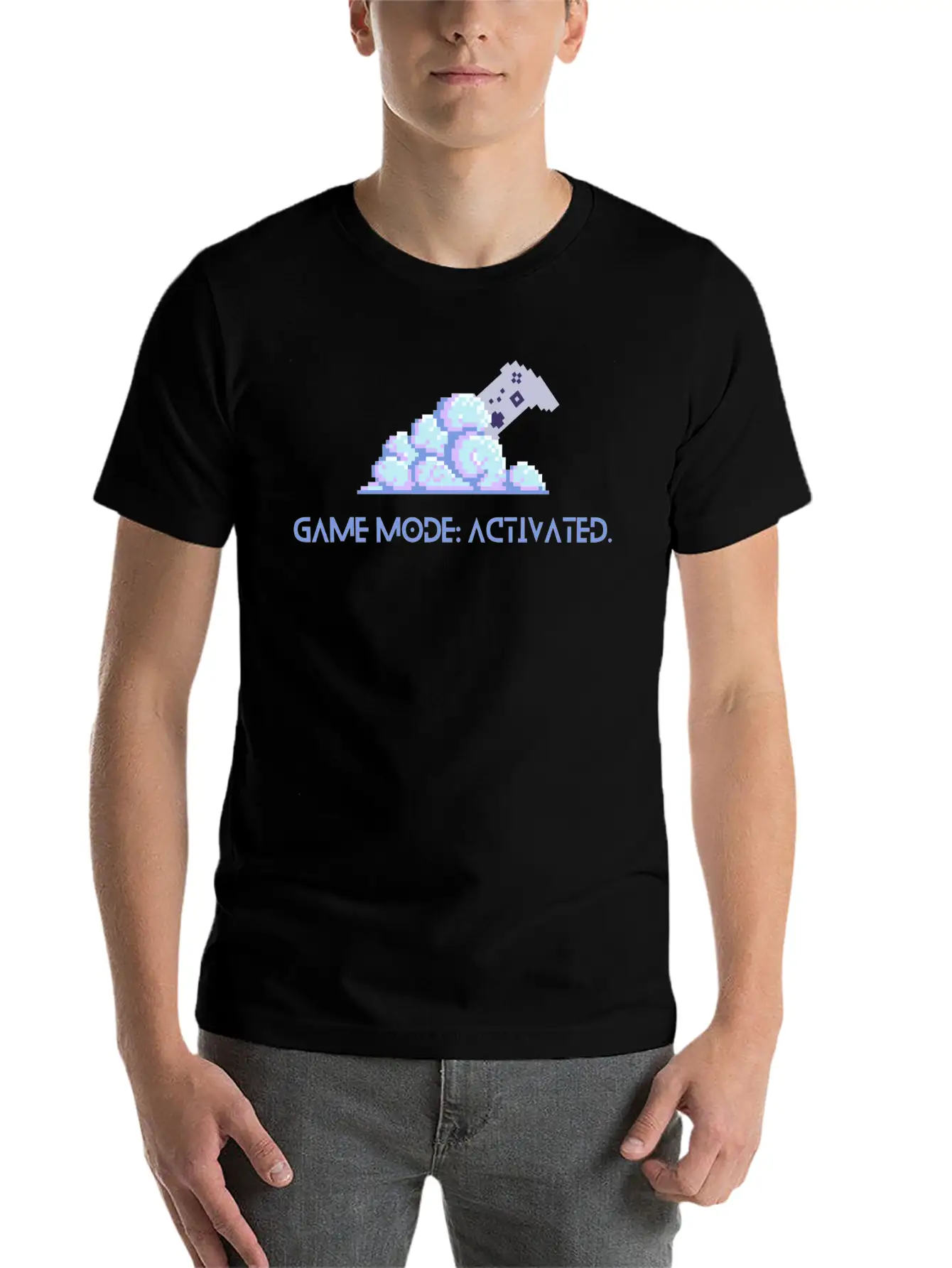 Game Mode Activated – Pixel Art Modern Game Style Timeless Short Sleeve Tee – Comfy And Minimalist Design