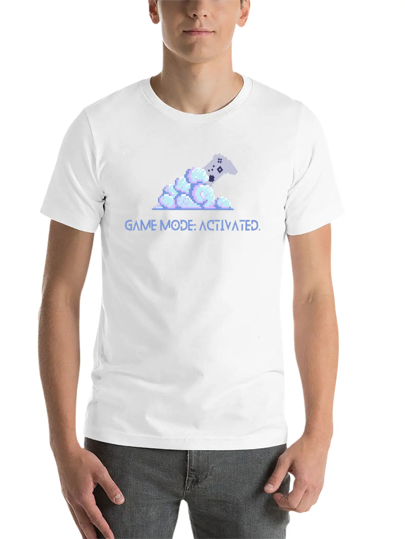 Game Mode Activated – Pixel Art Modern Game Style Timeless Short Sleeve Tee – Comfy And Minimalist Design