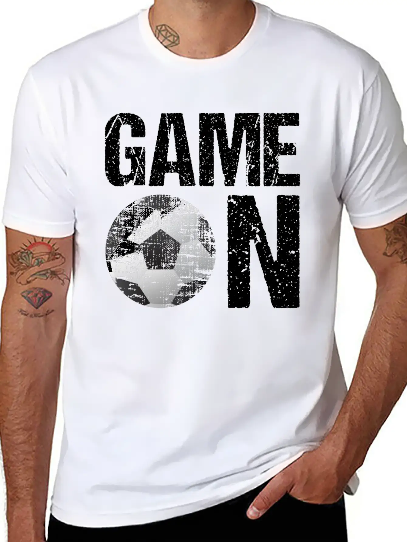 GAME ON! Gift For Soccer Lover/Player Stylish Everyday T-Shirt – Unisex Basic Cotton Tee