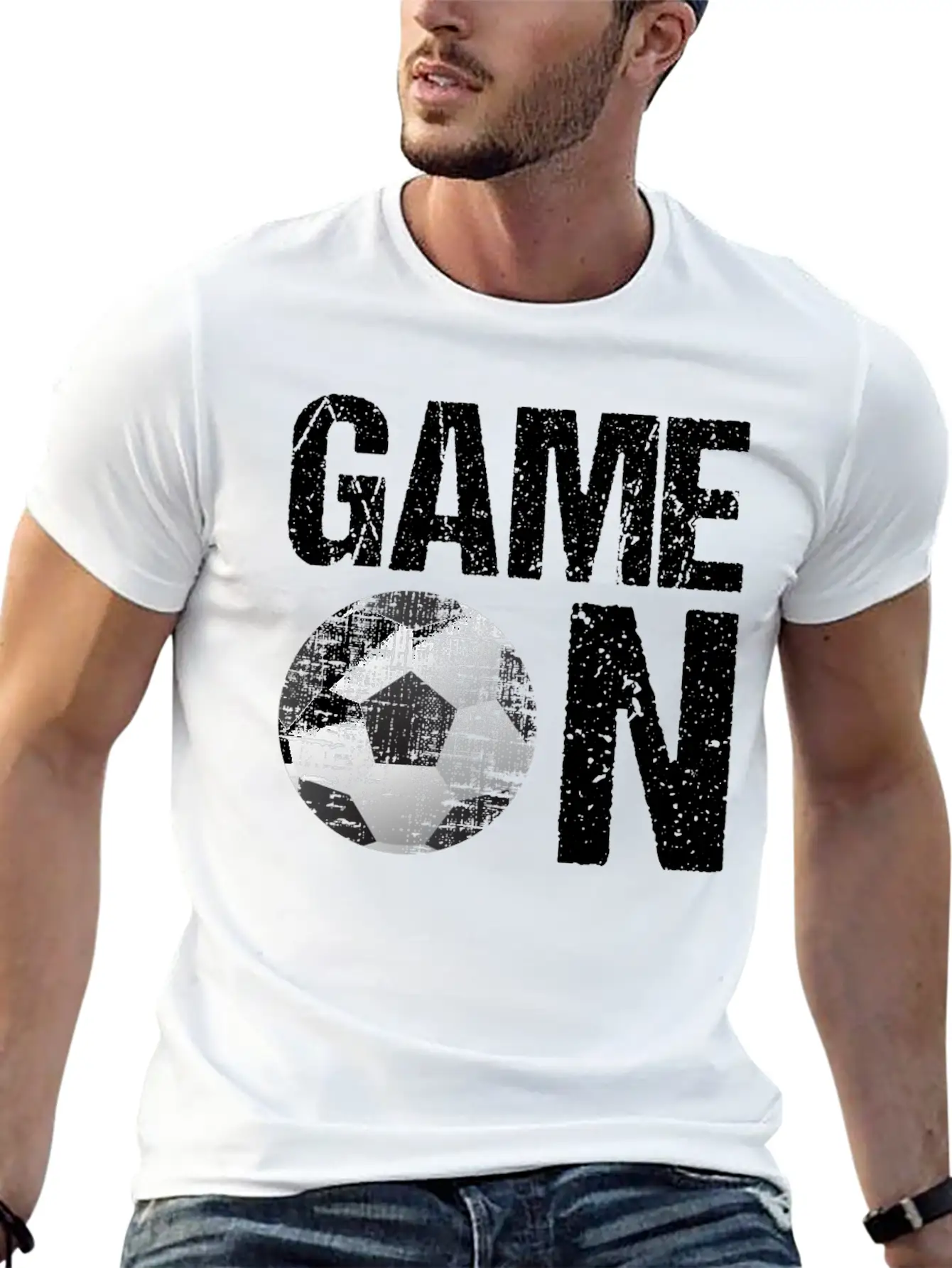 GAME ON! Gift For Soccer Lover/Player Stylish Everyday T-Shirt – Unisex Basic Cotton Tee