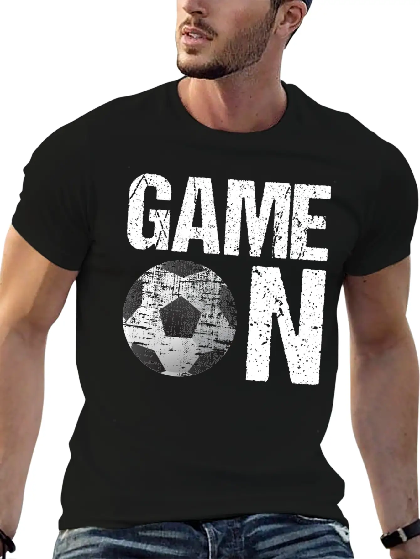 GAME ON! Gift For Soccer Lover/Player Stylish Everyday T-Shirt – Unisex Basic Cotton Tee